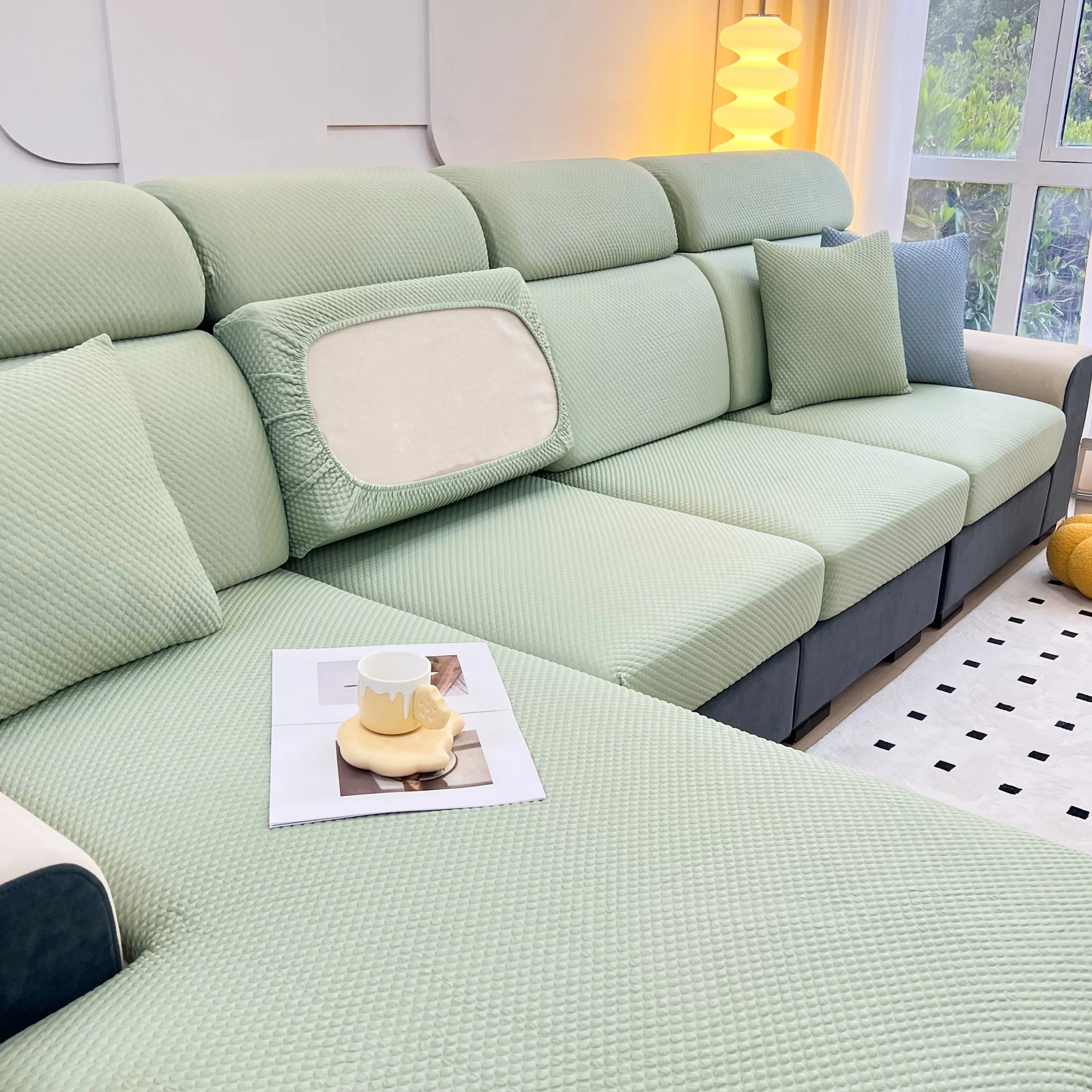 Cooling Stretch Sofa Seat Cushion Covers, Slip Covers for Cushions, Universal Couch Cushion Protector - Image 73