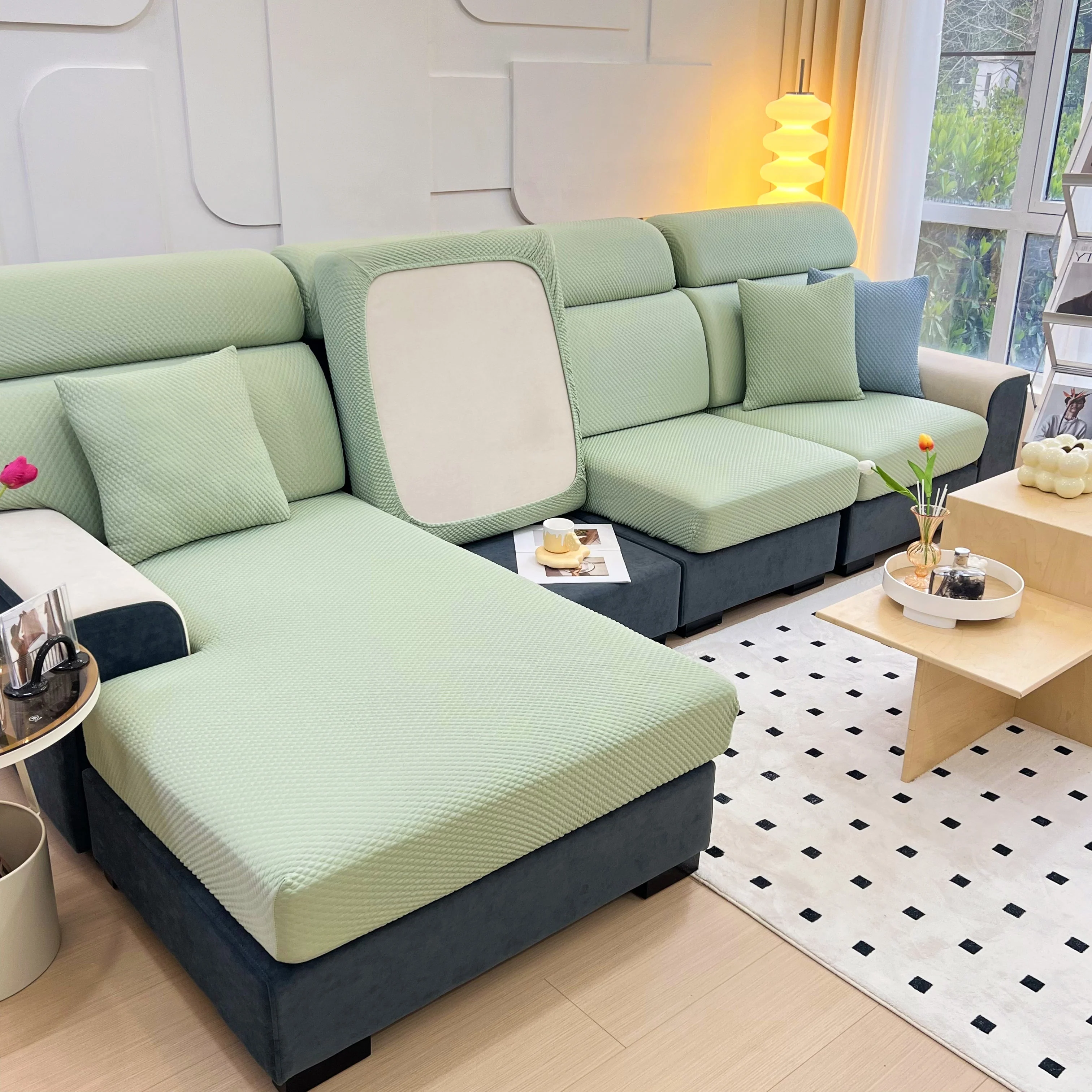Cooling Stretch Sofa Seat Cushion Covers, Slip Covers for Cushions, Universal Couch Cushion Protector - Image 74