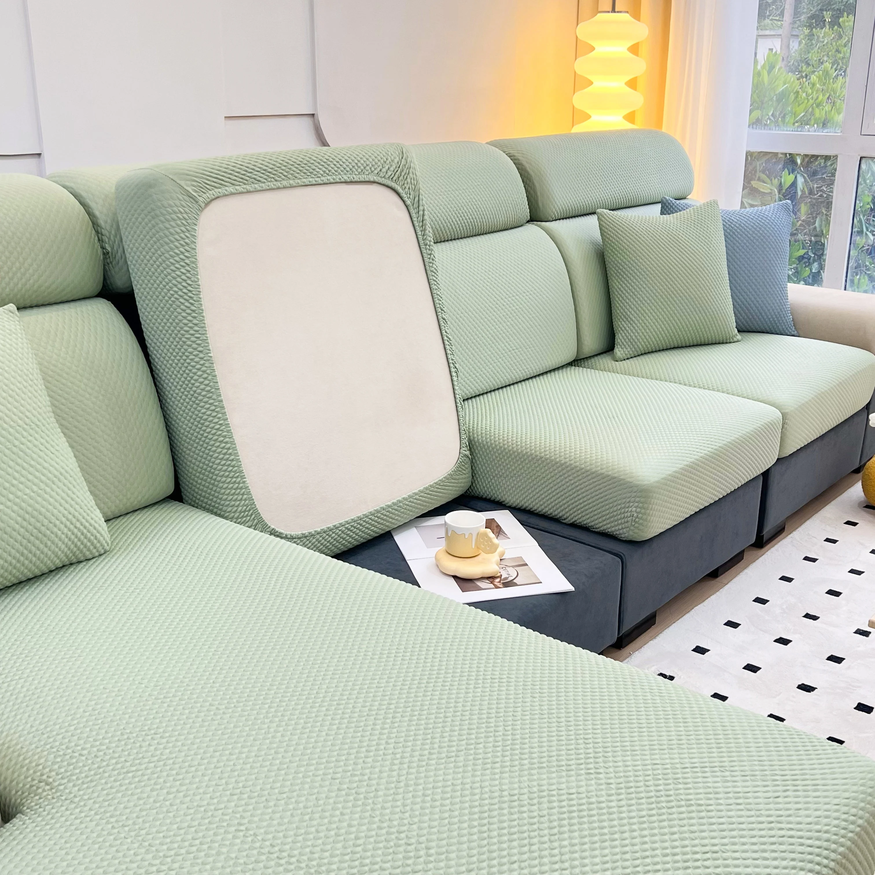 Cooling Stretch Sofa Seat Cushion Covers, Slip Covers for Cushions, Universal Couch Cushion Protector - Image 75