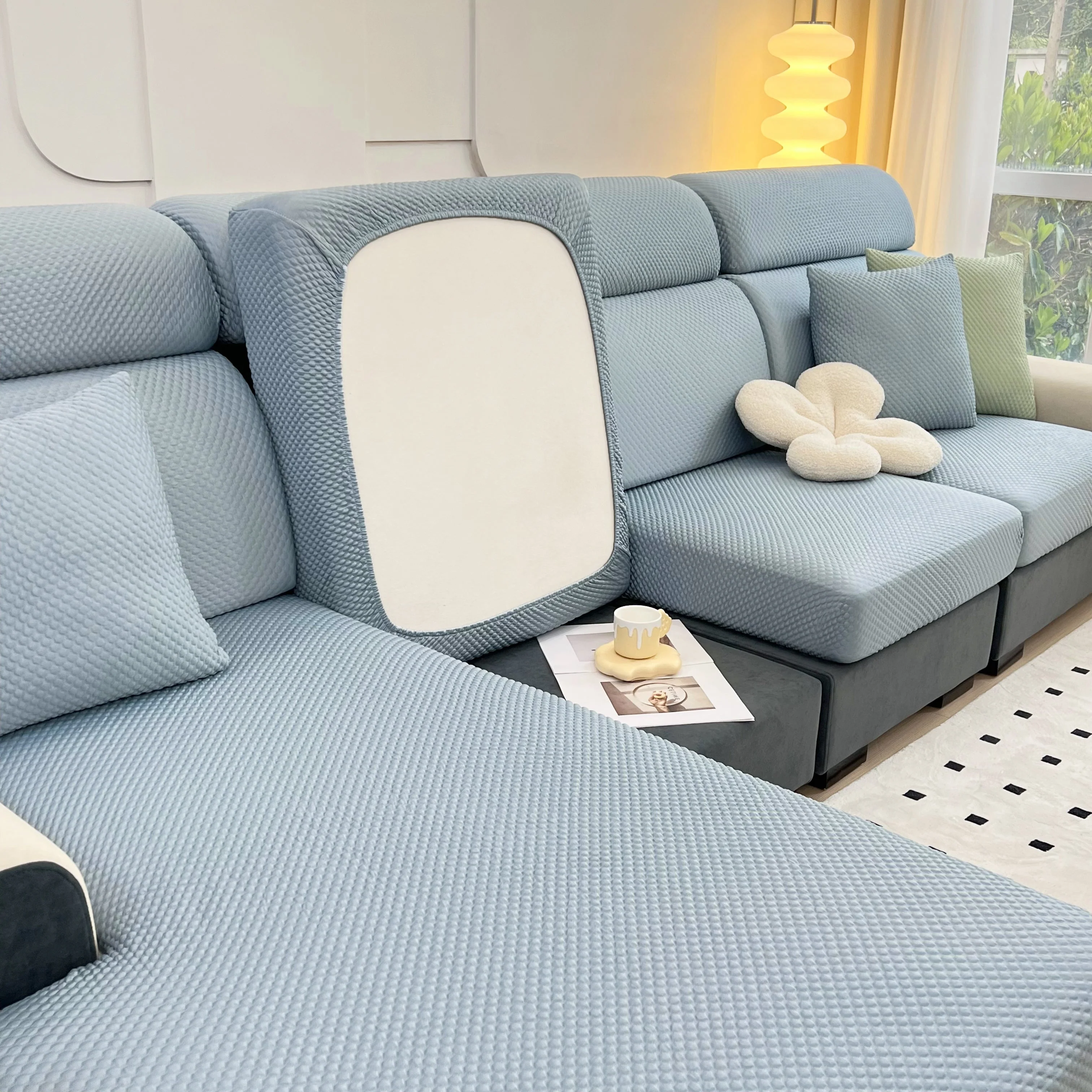 Cooling Stretch Sofa Seat Cushion Covers, Slip Covers for Cushions, Universal Couch Cushion Protector - Image 97
