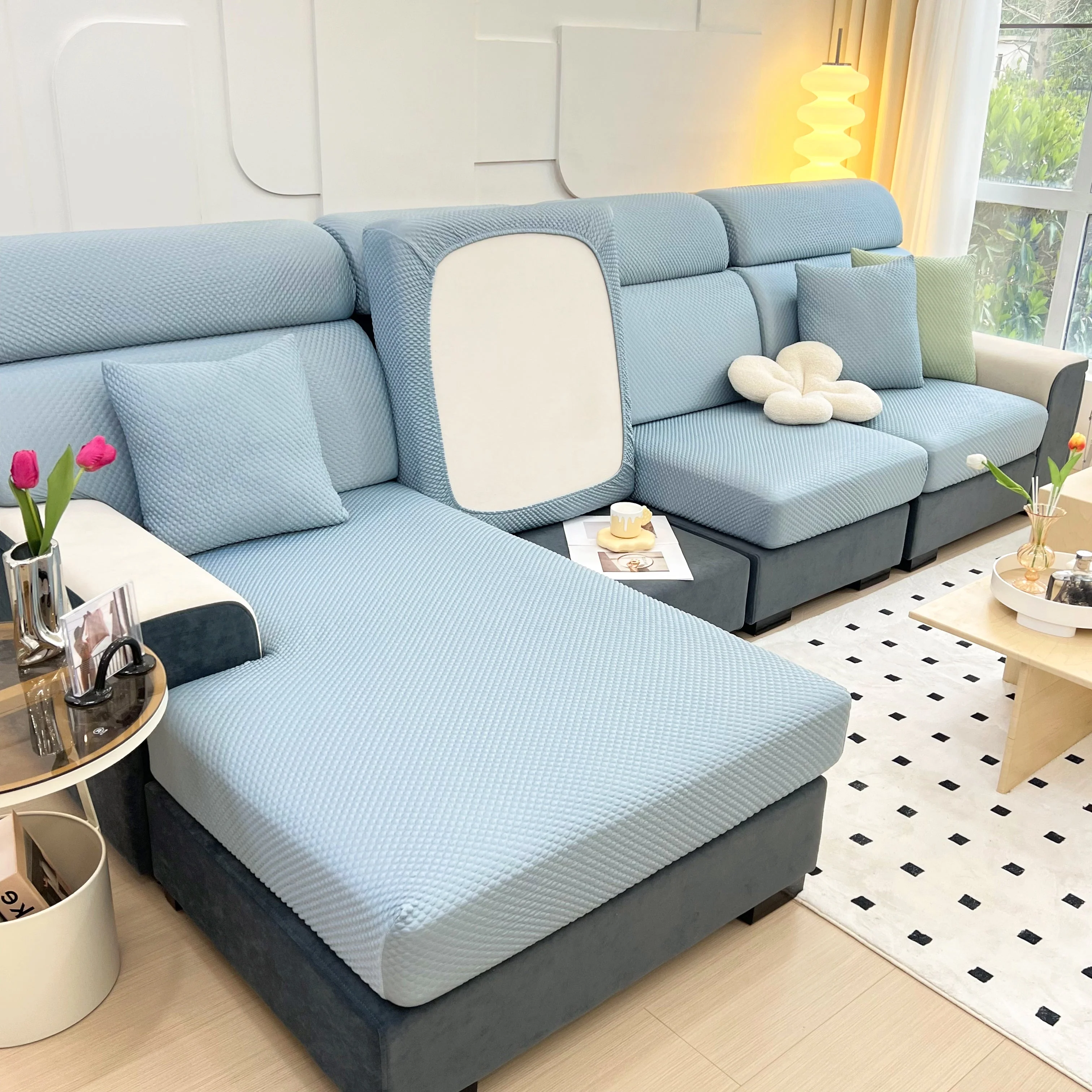 Cooling Stretch Sofa Seat Cushion Covers, Slip Covers for Cushions, Universal Couch Cushion Protector - Image 98