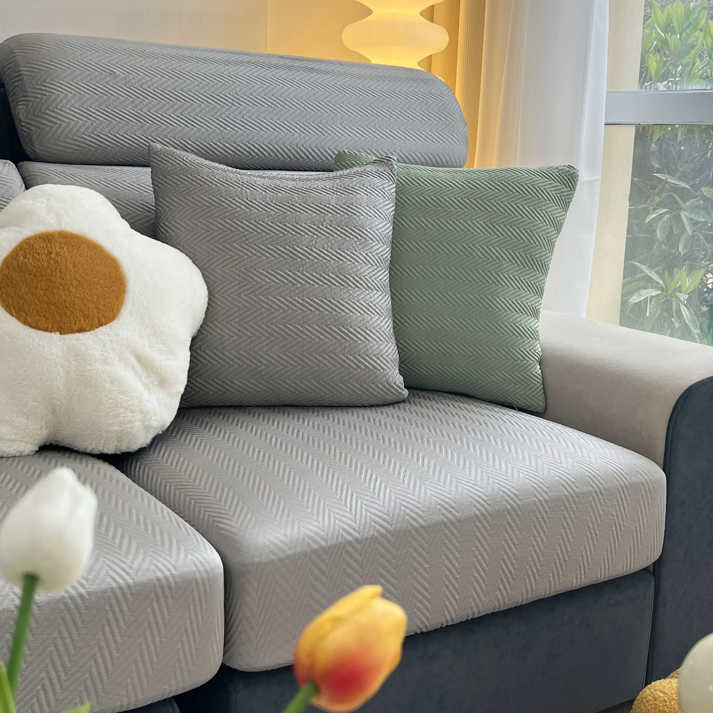 Cooling Stretchy Replacement Couch Cushion Covers for Sectional, Individual Couch Seat Cushion Covers - Image 104