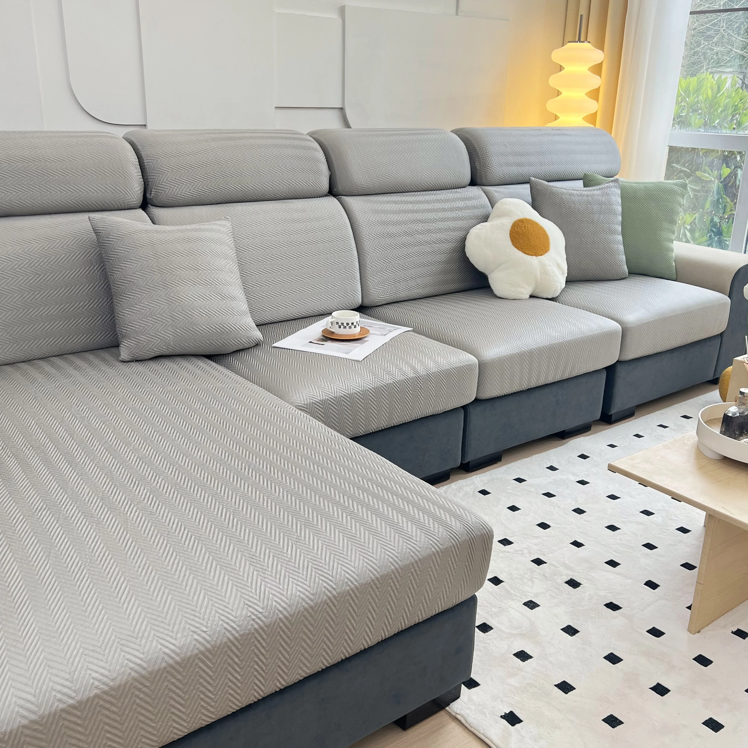 Cooling Stretchy Replacement Couch Cushion Covers for Sectional, Individual Couch Seat Cushion Covers - Image 106
