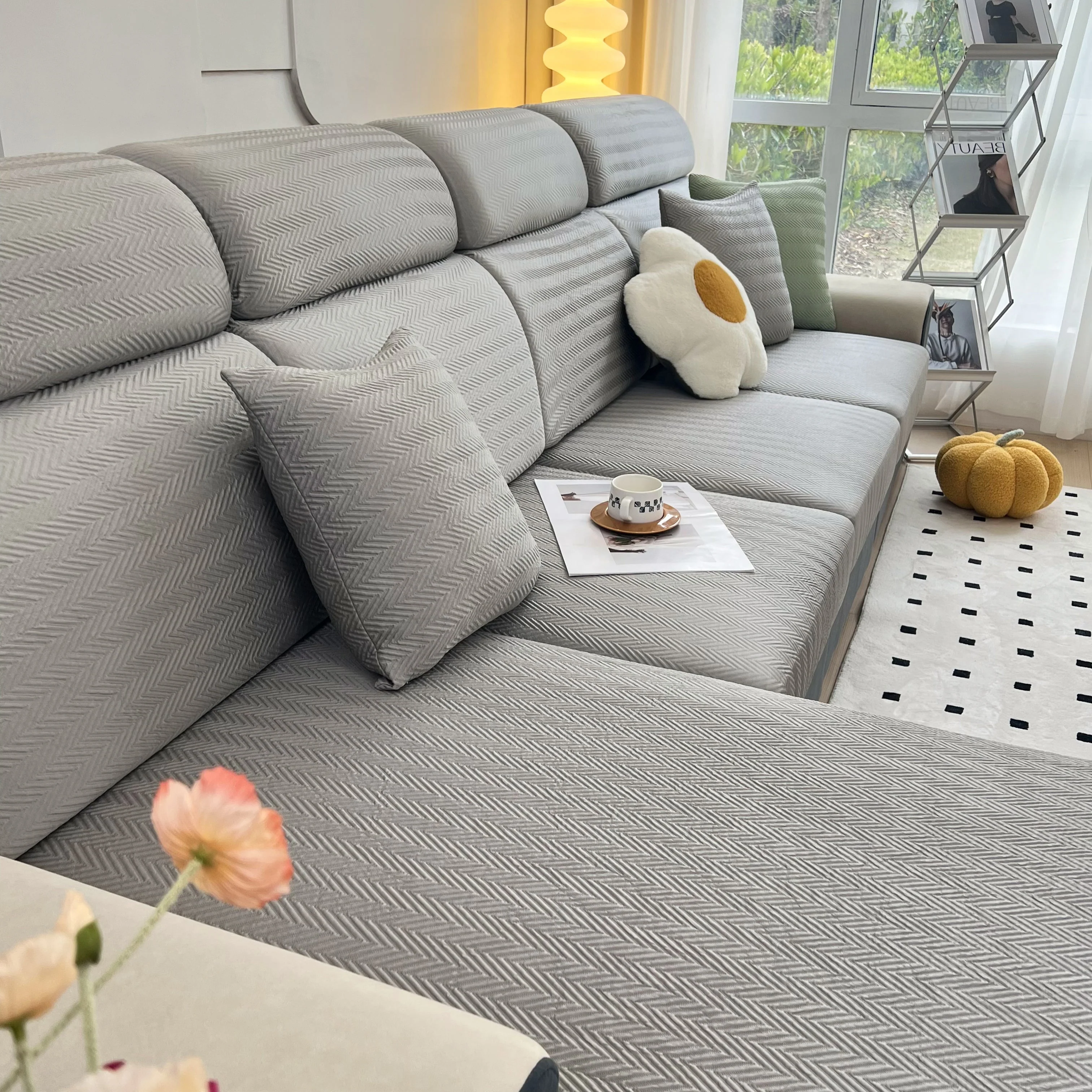 Cooling Stretchy Replacement Couch Cushion Covers for Sectional, Individual Couch Seat Cushion Covers - Image 111