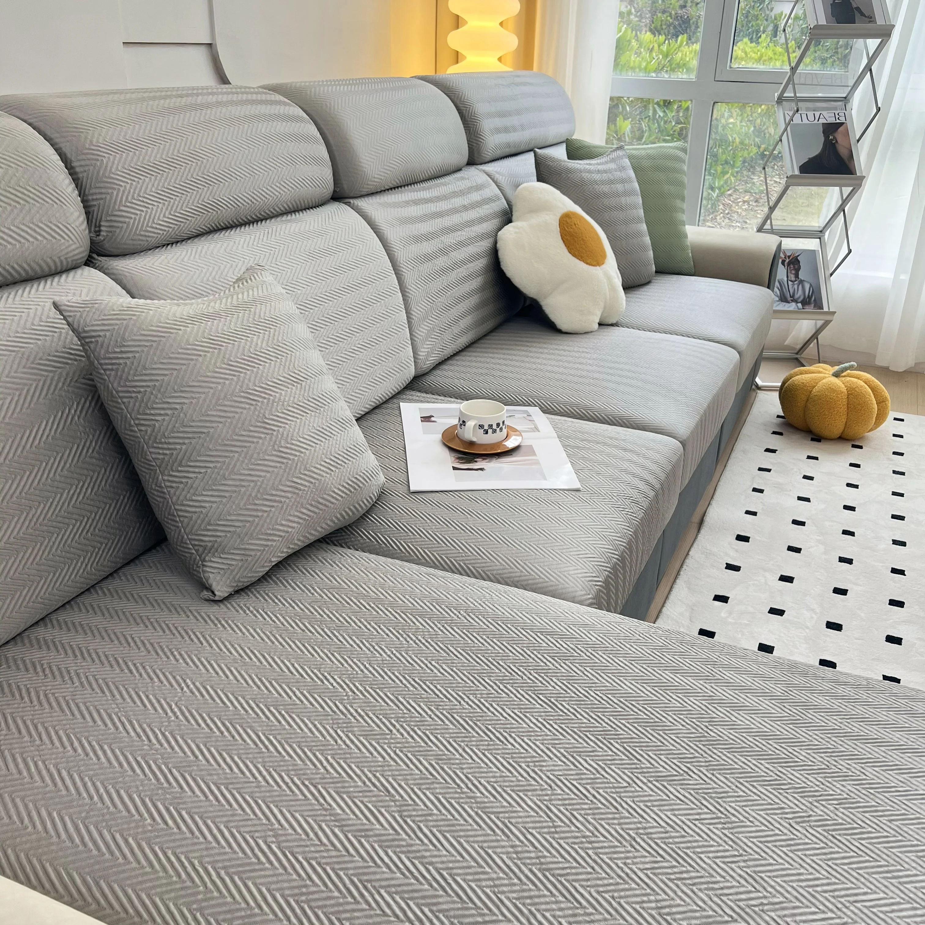 Cooling Stretchy Replacement Couch Cushion Covers for Sectional, Individual Couch Seat Cushion Covers - Image 113