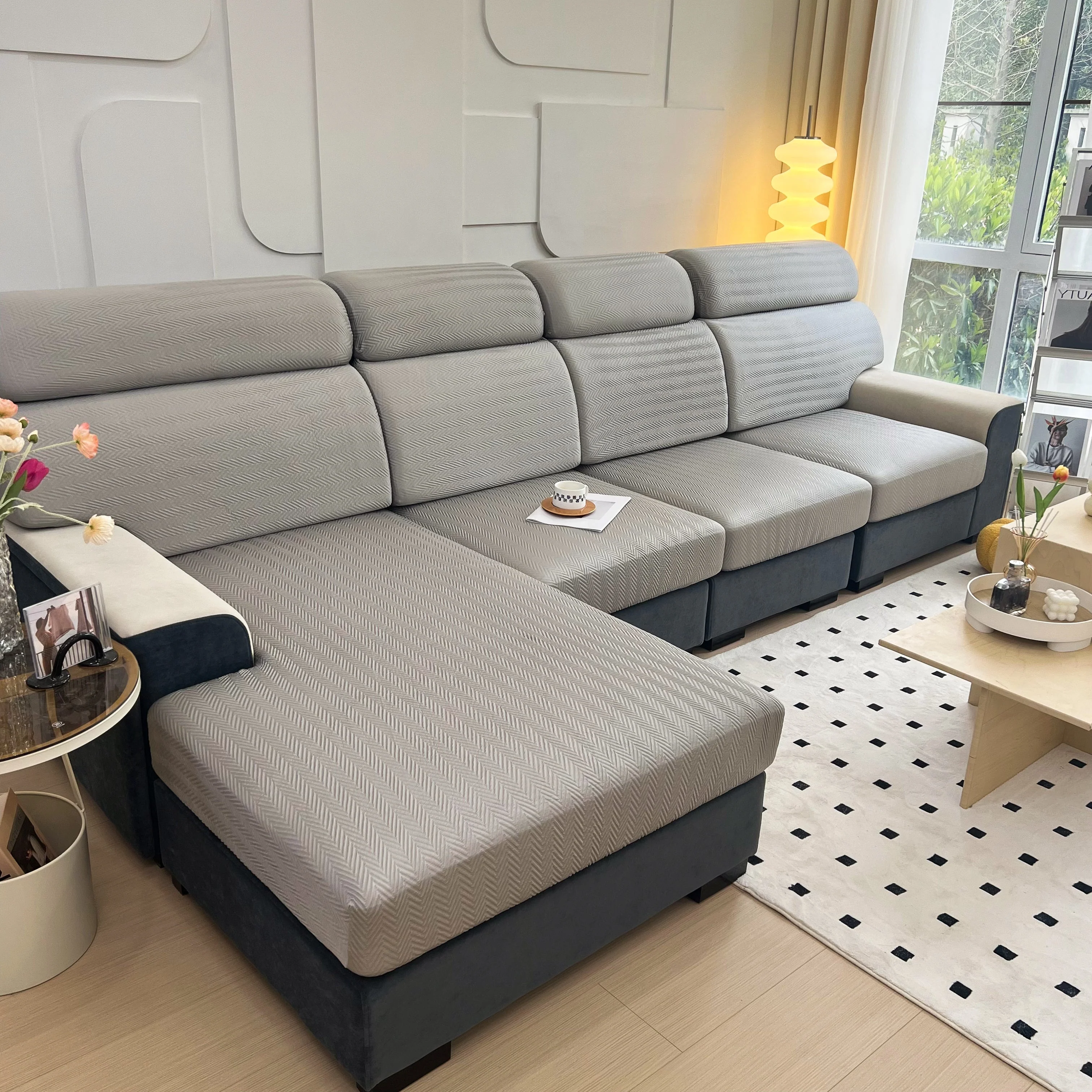 Cooling Stretchy Replacement Couch Cushion Covers for Sectional, Individual Couch Seat Cushion Covers - Image 116