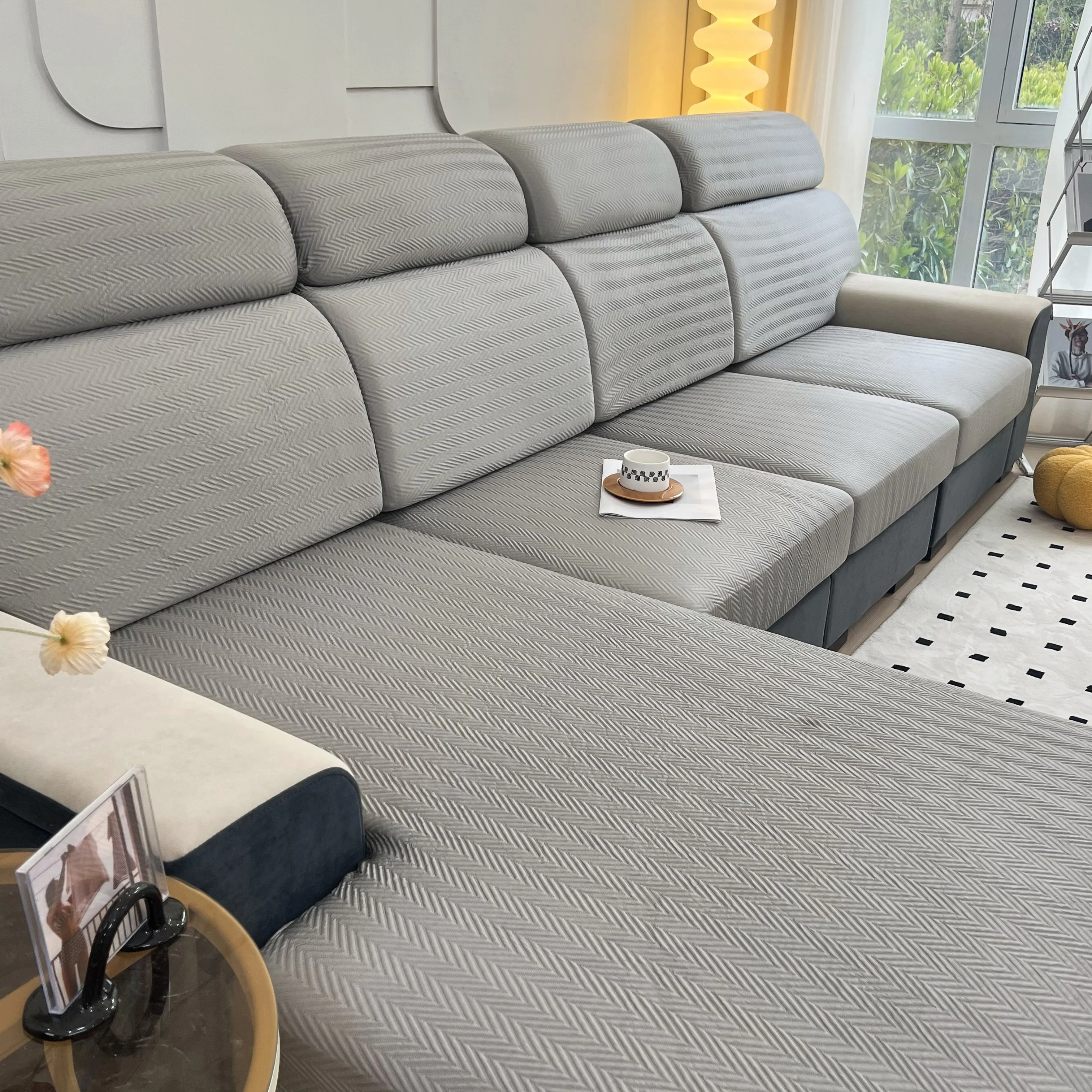 Cooling Stretchy Replacement Couch Cushion Covers for Sectional, Individual Couch Seat Cushion Covers - Image 117