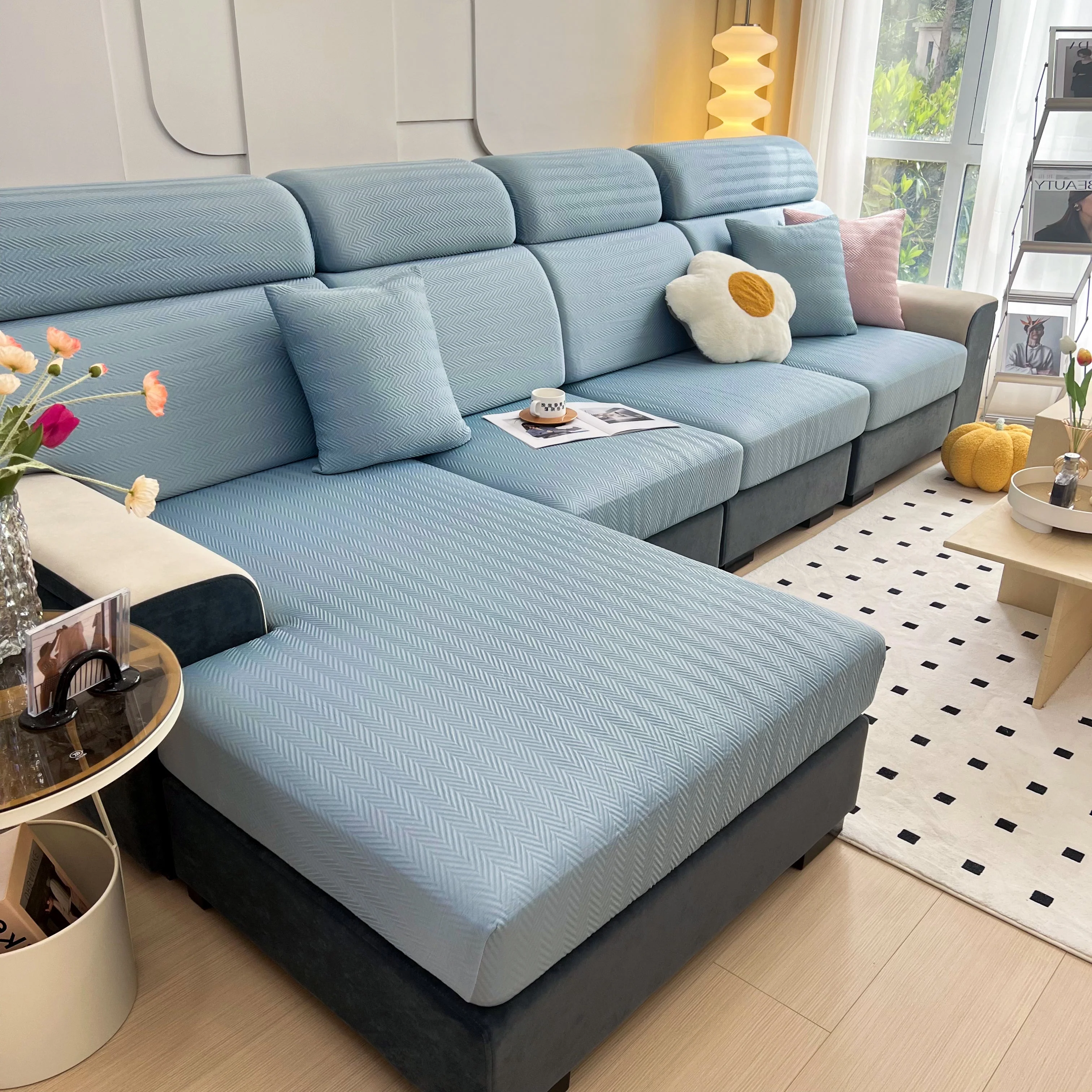 Cooling Stretchy Replacement Couch Cushion Covers for Sectional, Individual Couch Seat Cushion Covers - Image 13