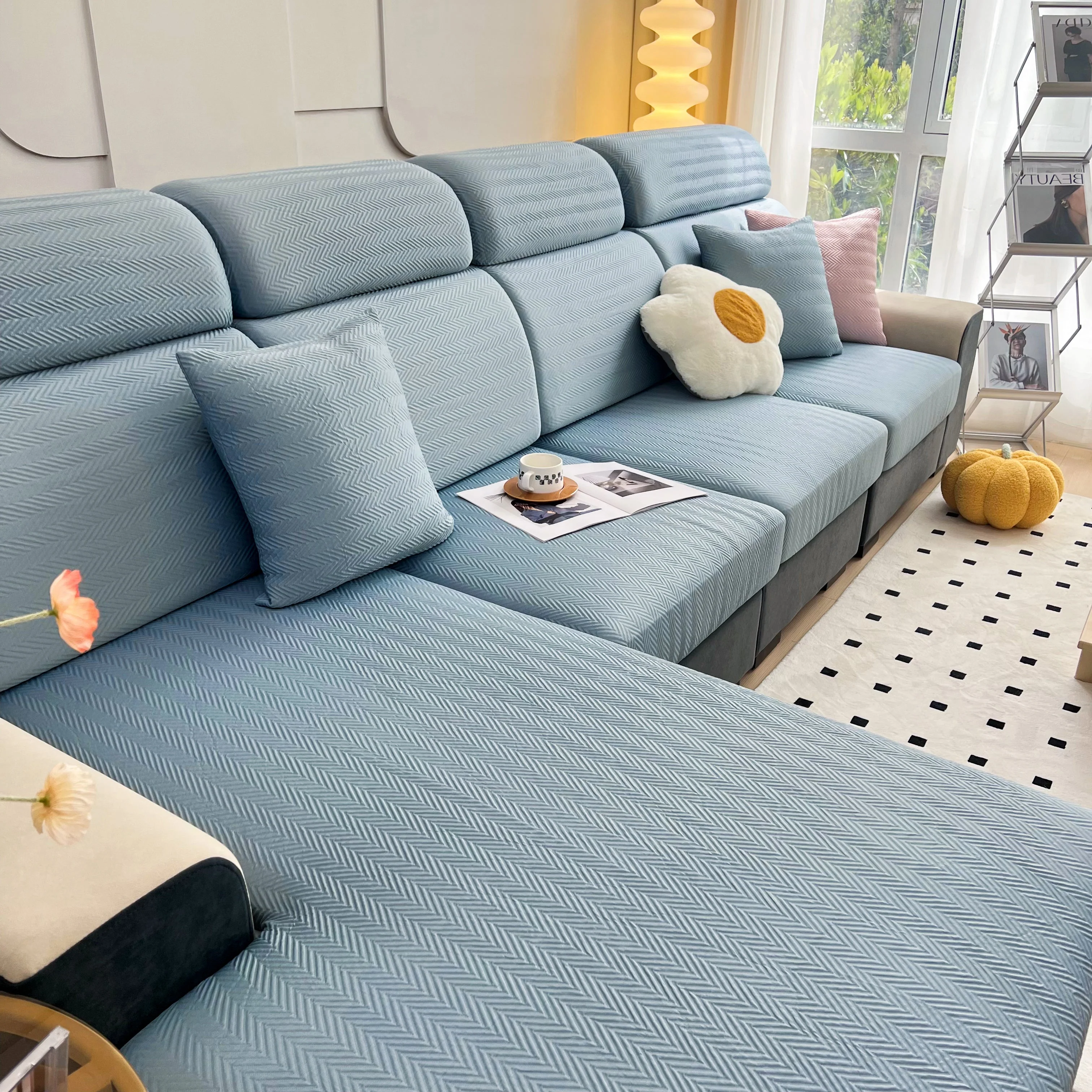 Cooling Stretchy Replacement Couch Cushion Covers for Sectional, Individual Couch Seat Cushion Covers - Image 15