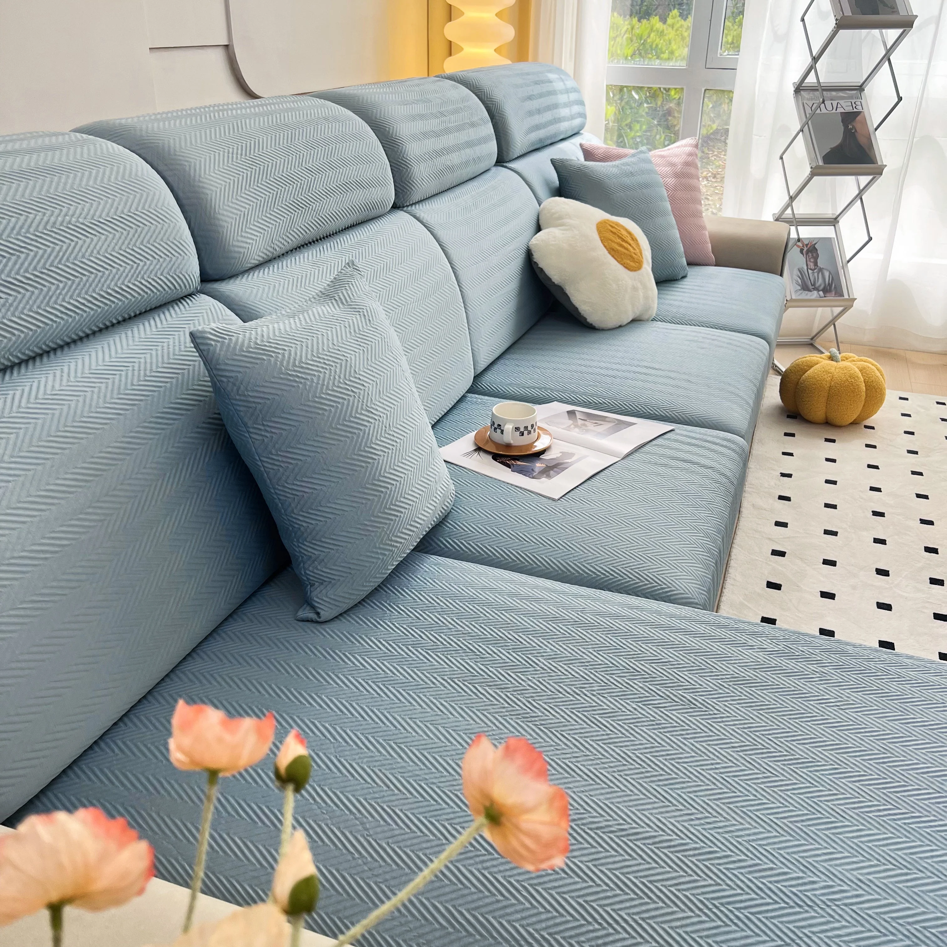 Cooling Stretchy Replacement Couch Cushion Covers for Sectional, Individual Couch Seat Cushion Covers - Image 16