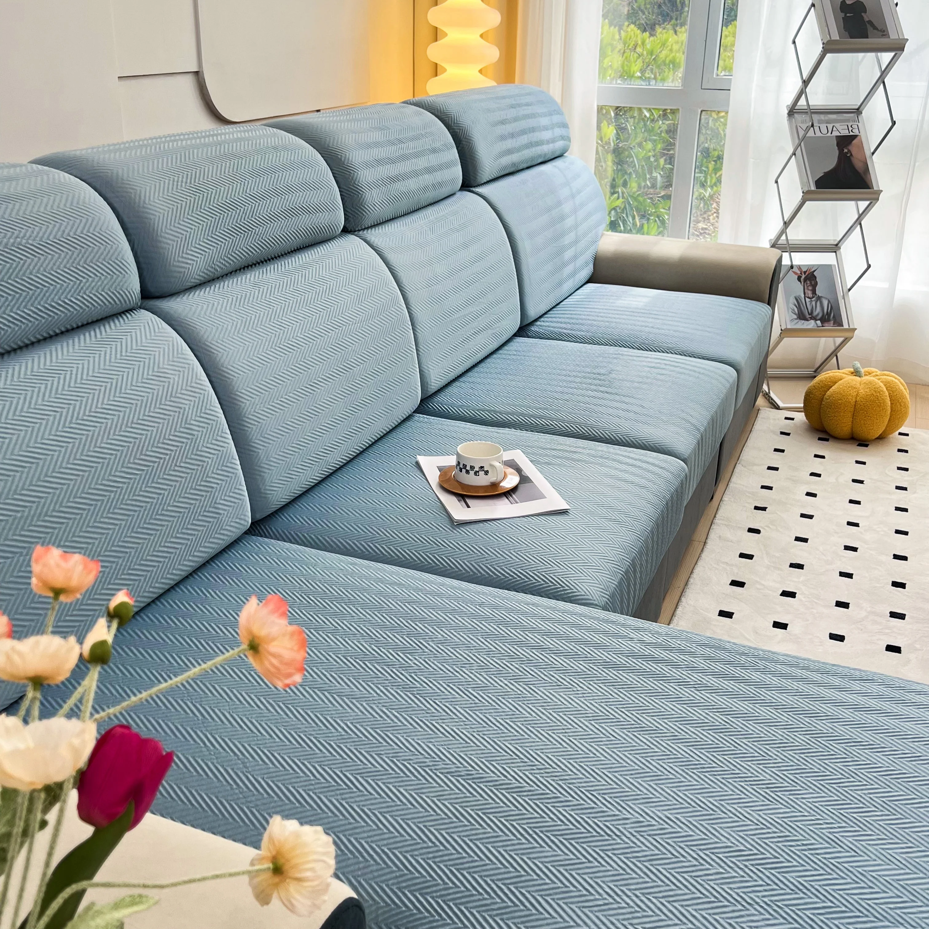 Cooling Stretchy Replacement Couch Cushion Covers for Sectional, Individual Couch Seat Cushion Covers - Image 20