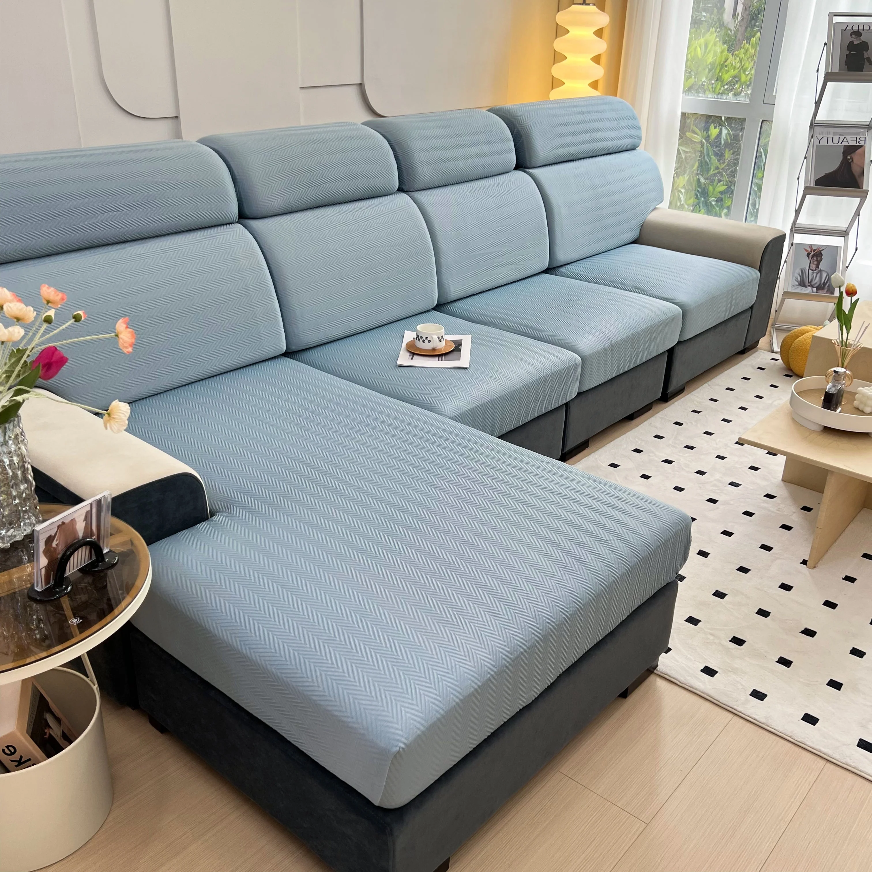 Cooling Stretchy Replacement Couch Cushion Covers for Sectional, Individual Couch Seat Cushion Covers - Image 22
