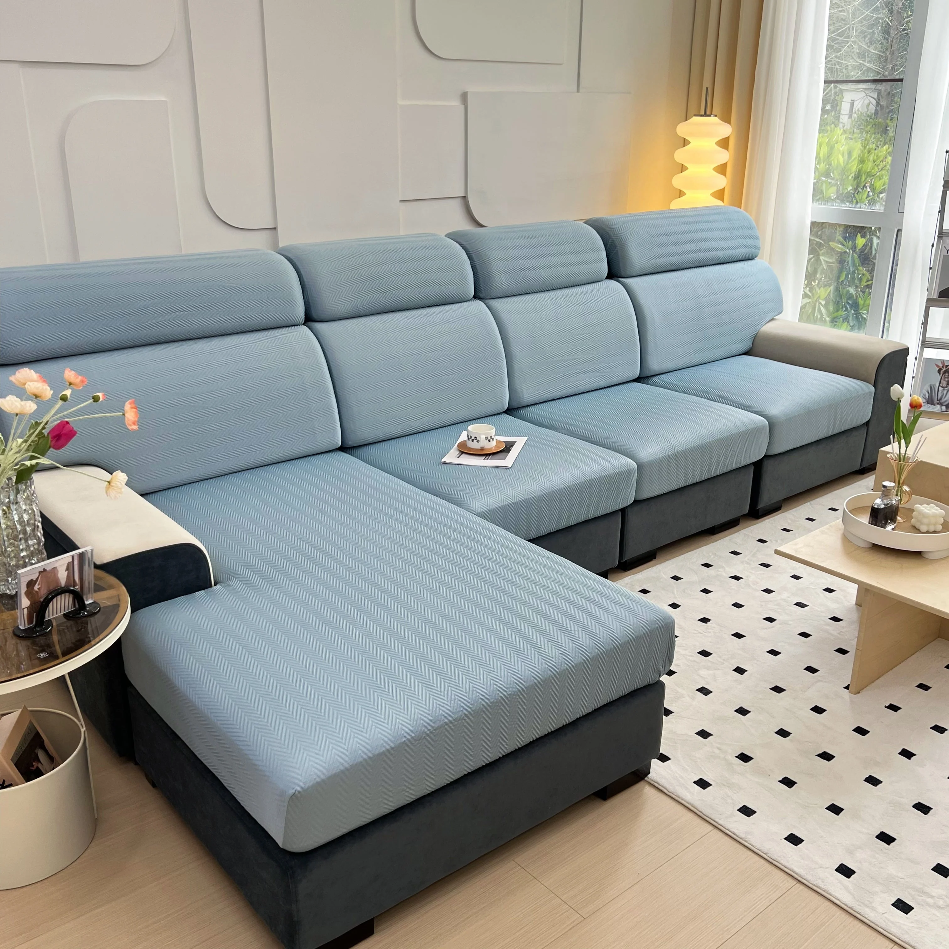 Cooling Stretchy Replacement Couch Cushion Covers for Sectional, Individual Couch Seat Cushion Covers - Image 23