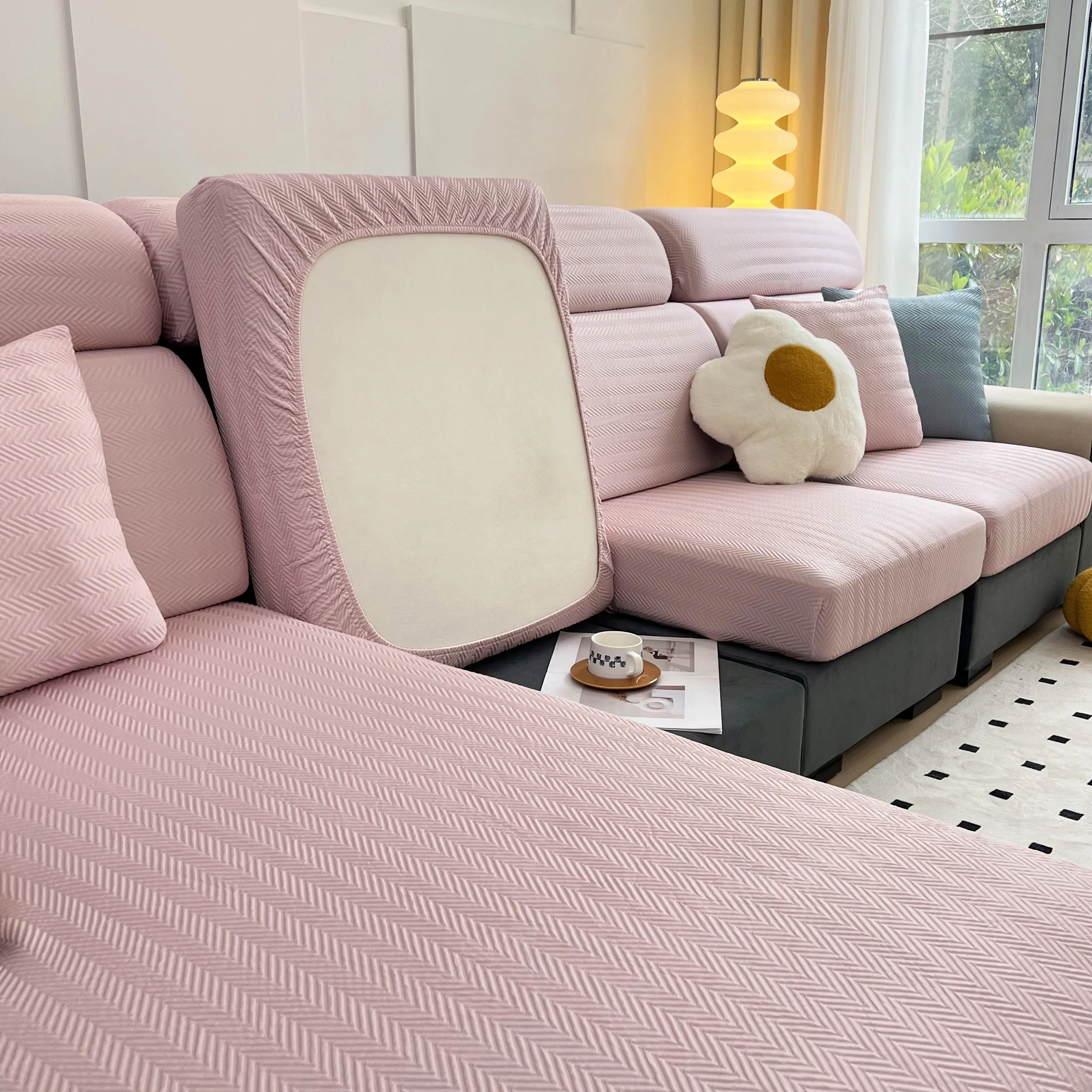 Cooling Stretchy Replacement Couch Cushion Covers for Sectional, Individual Couch Seat Cushion Covers - Image 27
