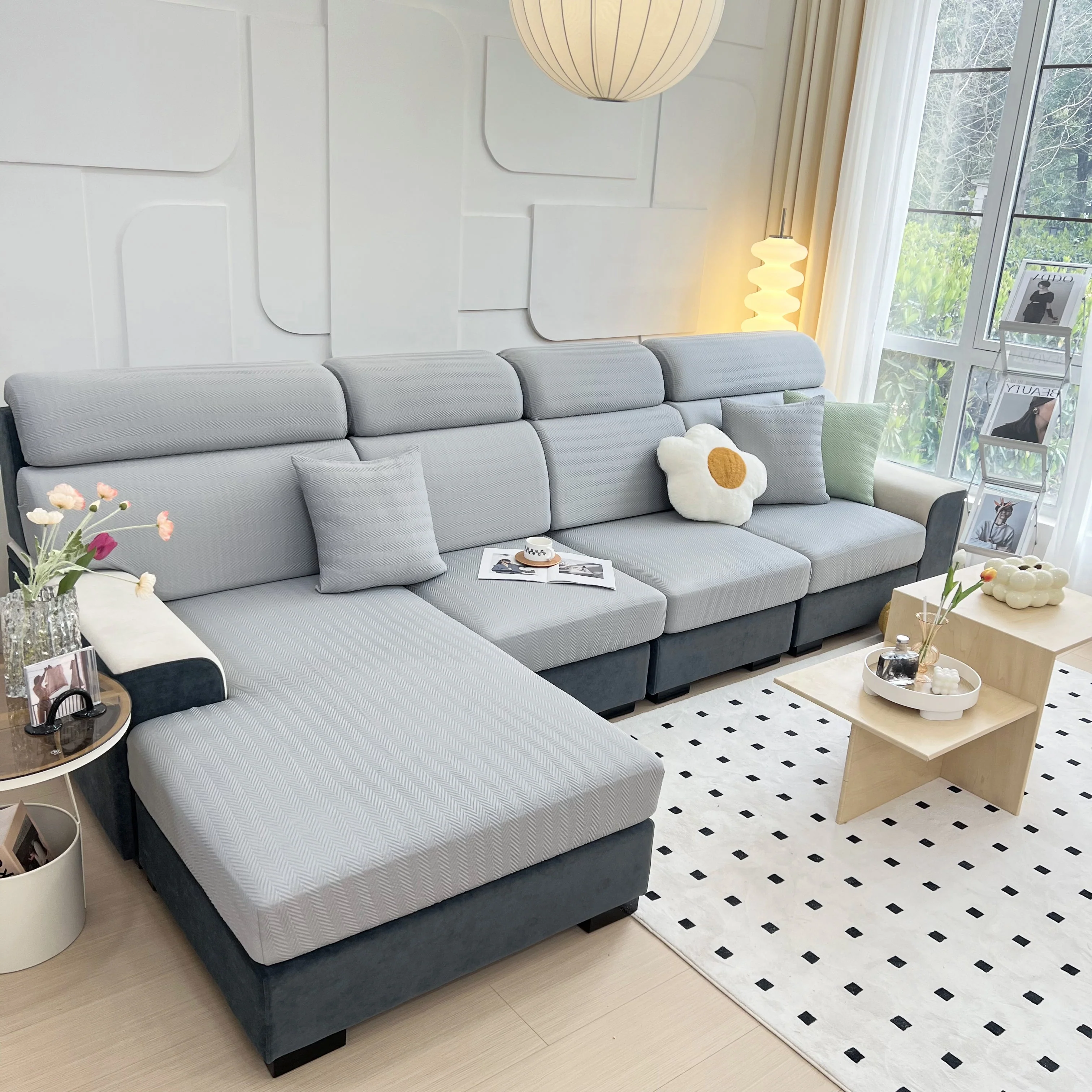 Cooling Stretchy Replacement Couch Cushion Covers for Sectional, Individual Couch Seat Cushion Covers - Image 38