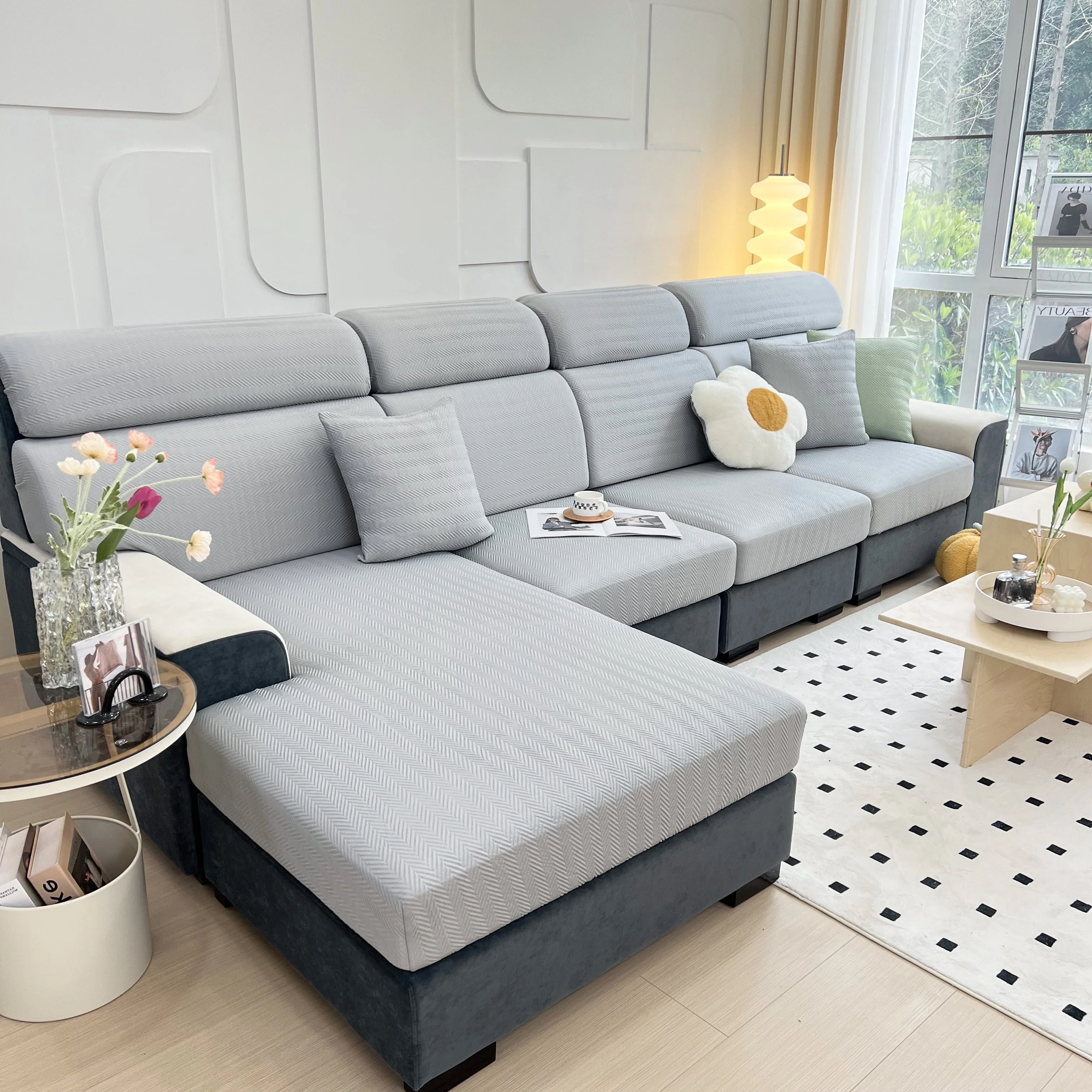 Cooling Stretchy Replacement Couch Cushion Covers for Sectional, Individual Couch Seat Cushion Covers - Image 39