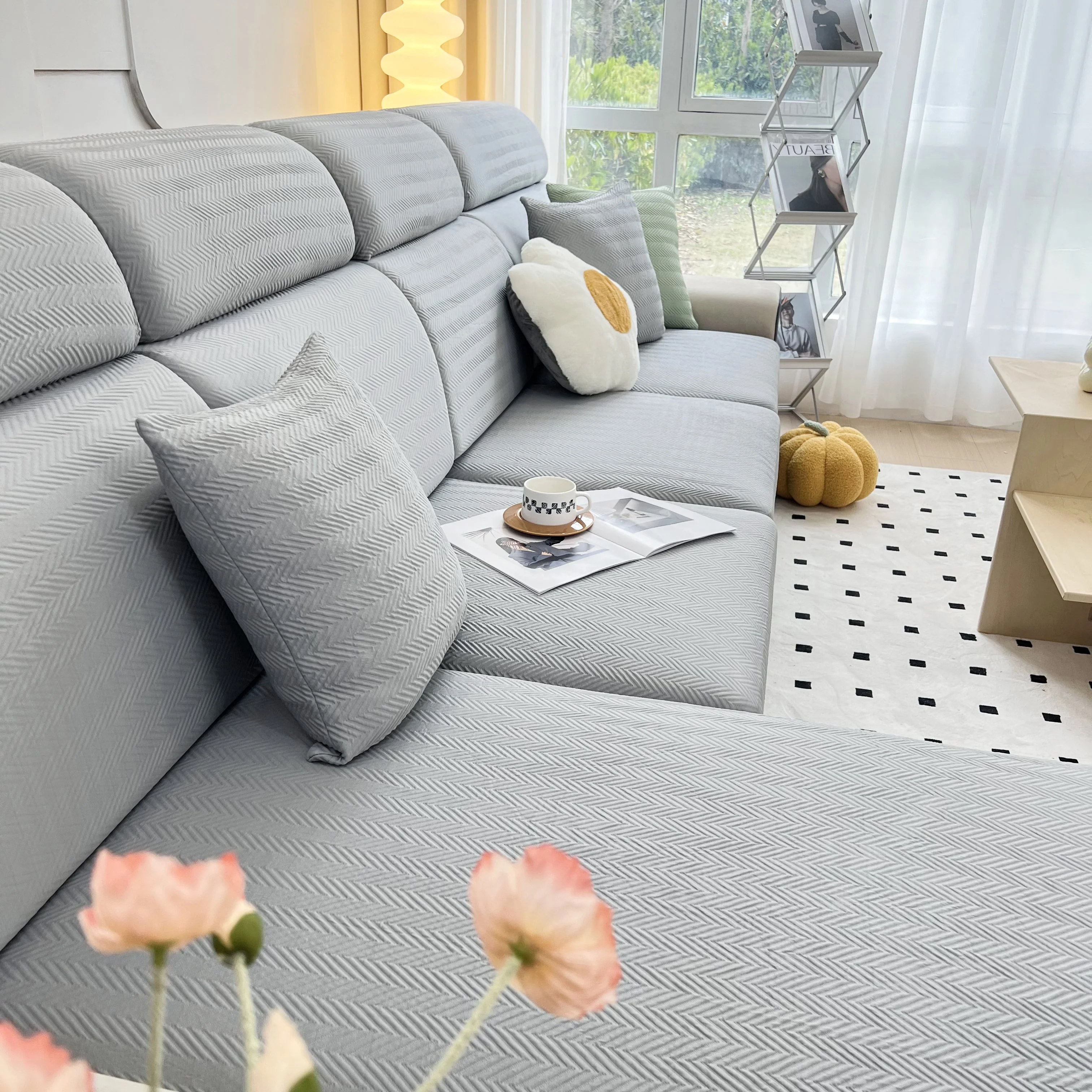 Cooling Stretchy Replacement Couch Cushion Covers for Sectional, Individual Couch Seat Cushion Covers - Image 43