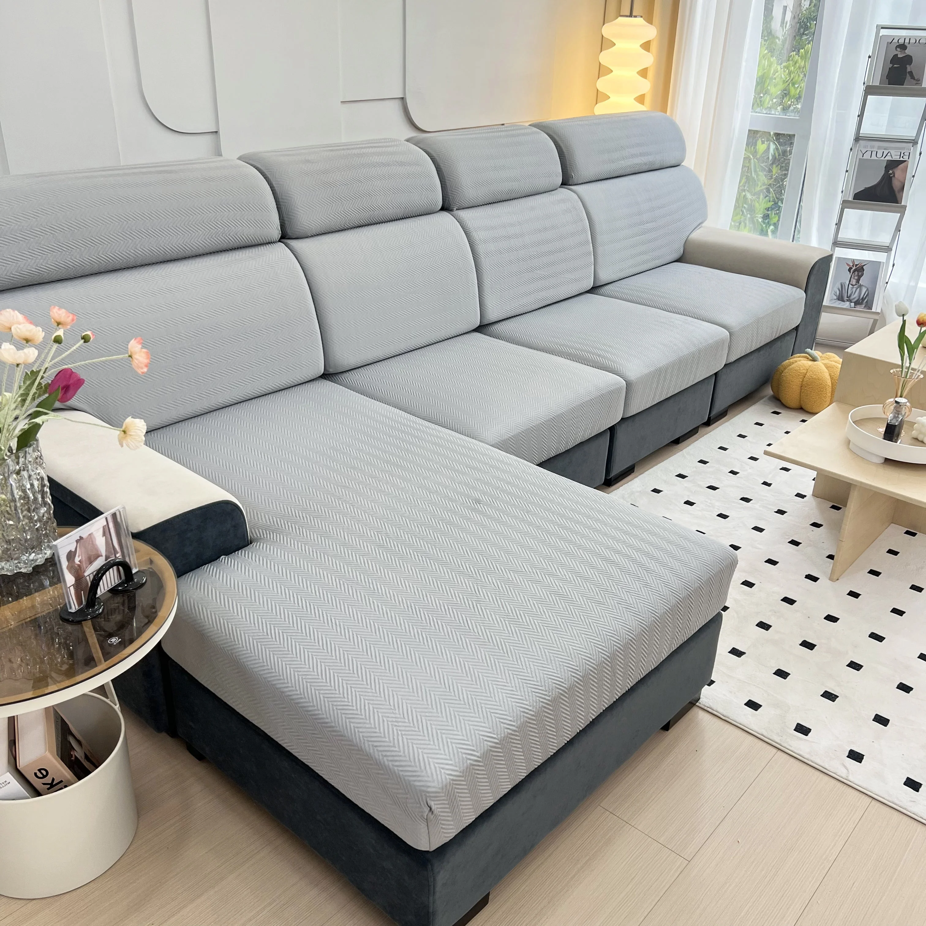 Cooling Stretchy Replacement Couch Cushion Covers for Sectional, Individual Couch Seat Cushion Covers - Image 50