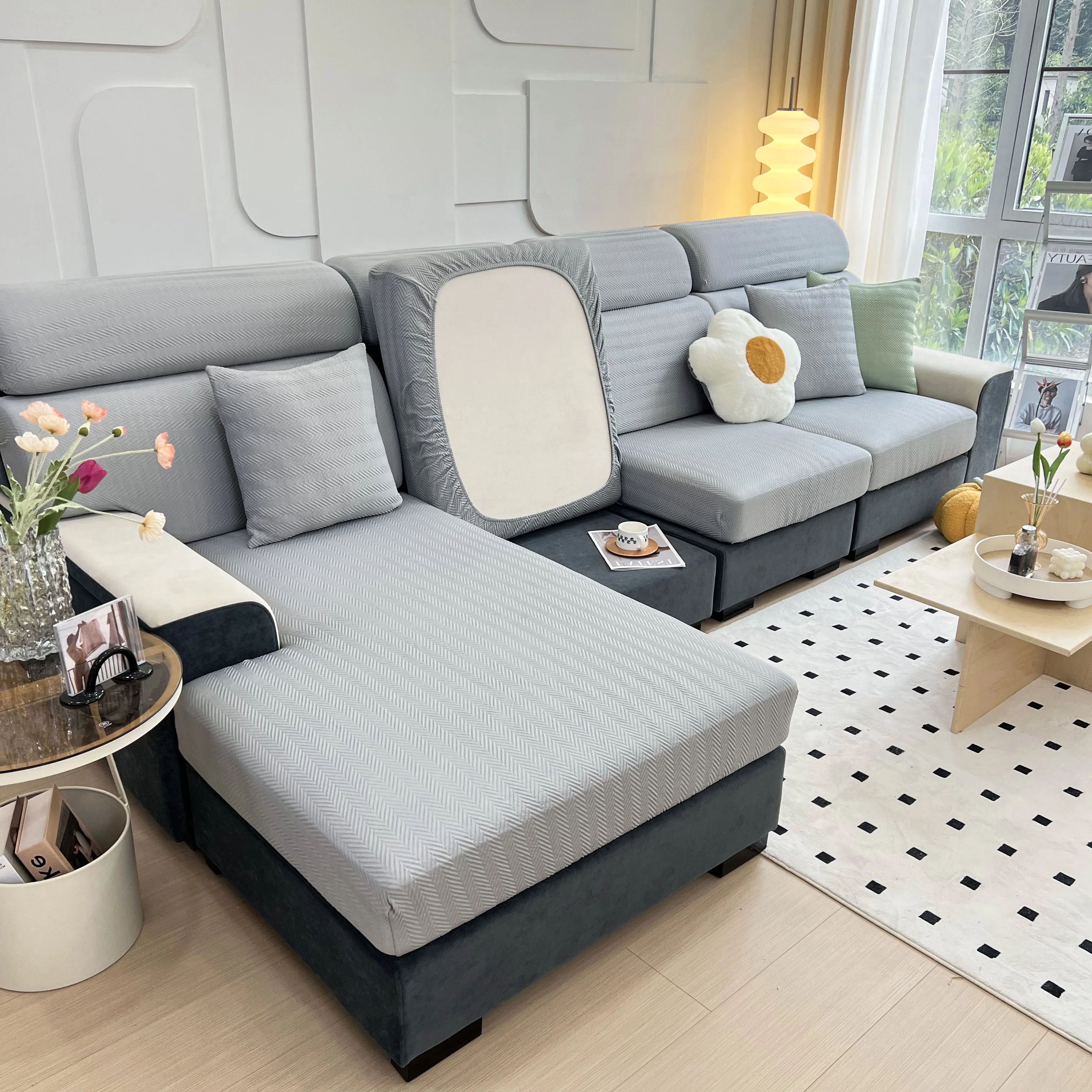 Cooling Stretchy Replacement Couch Cushion Covers for Sectional, Individual Couch Seat Cushion Covers - Image 57