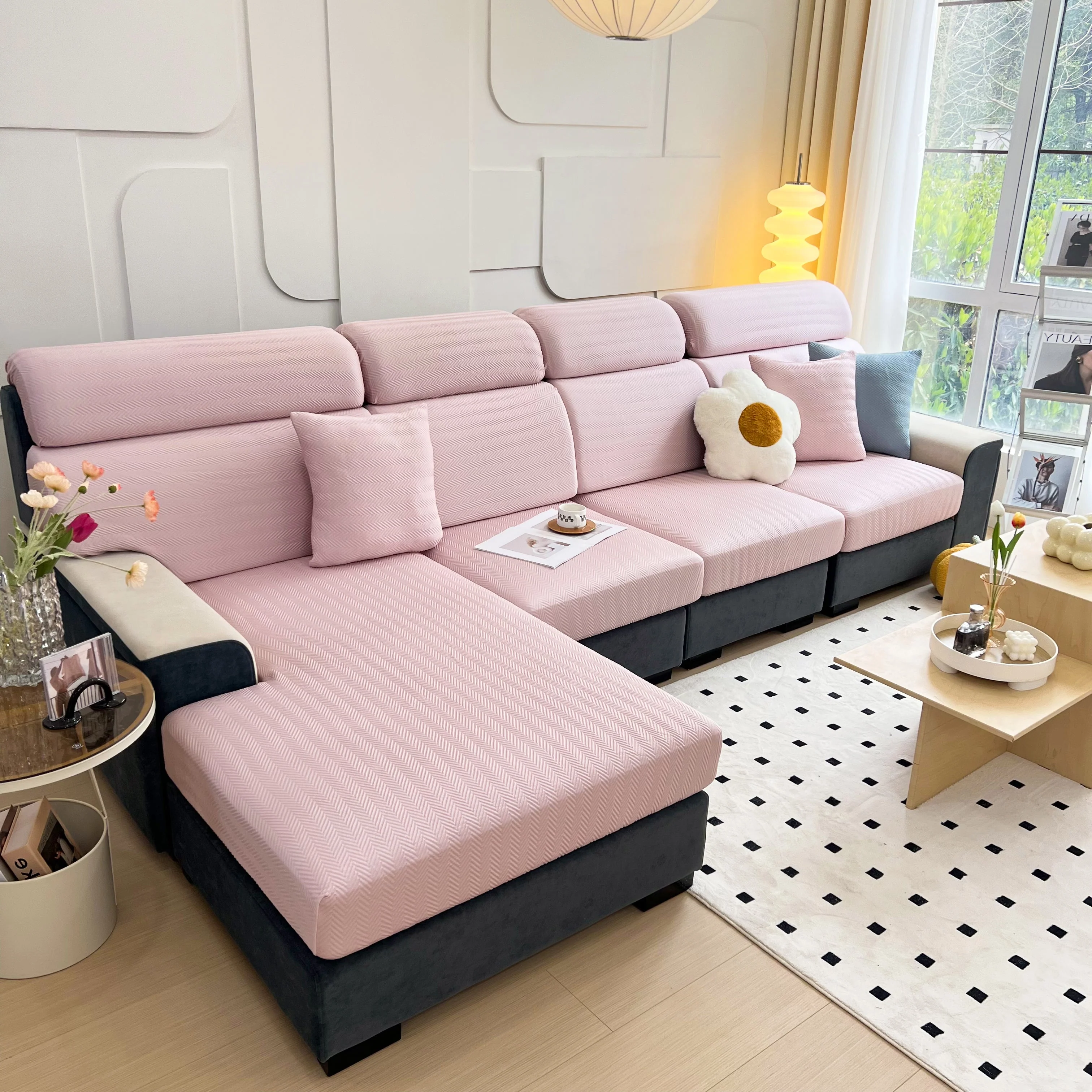 Cooling Stretchy Replacement Couch Cushion Covers for Sectional, Individual Couch Seat Cushion Covers - Image 64
