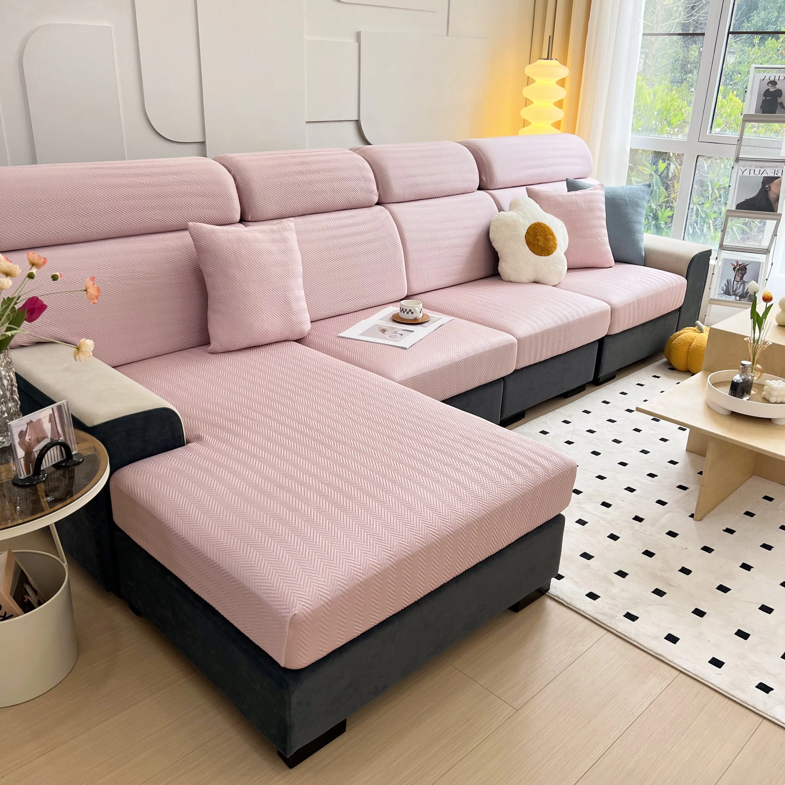 Cooling Stretchy Replacement Couch Cushion Covers for Sectional, Individual Couch Seat Cushion Covers - Image 66