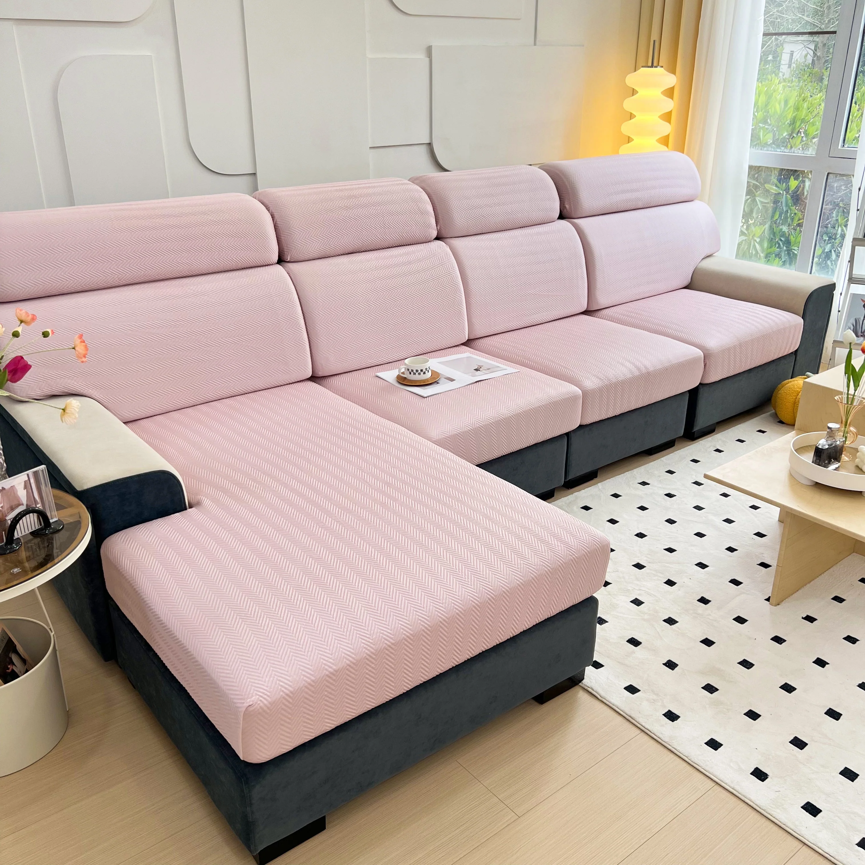 Cooling Stretchy Replacement Couch Cushion Covers for Sectional, Individual Couch Seat Cushion Covers - Image 73