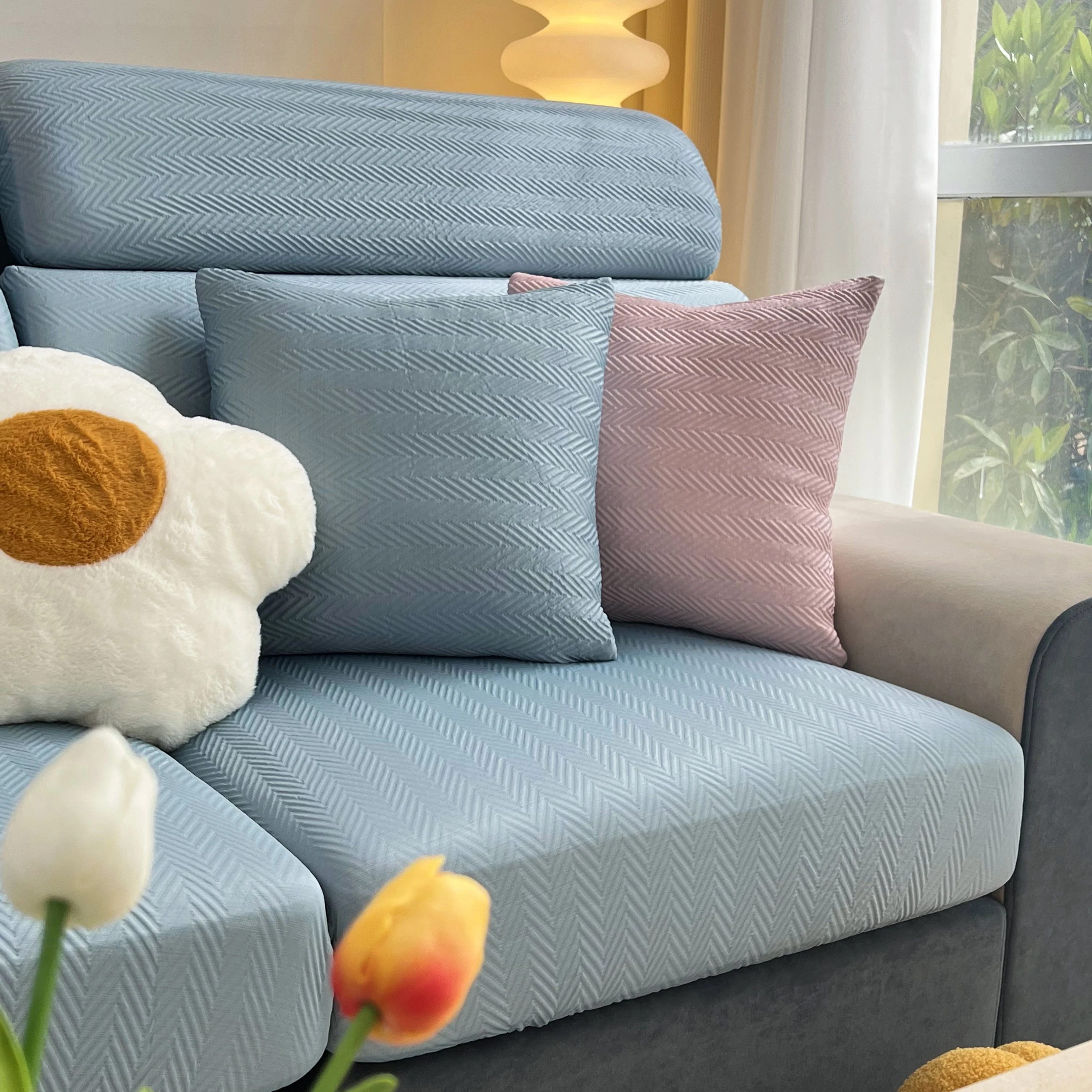Cooling Stretchy Replacement Couch Cushion Covers for Sectional, Individual Couch Seat Cushion Covers - Image 8