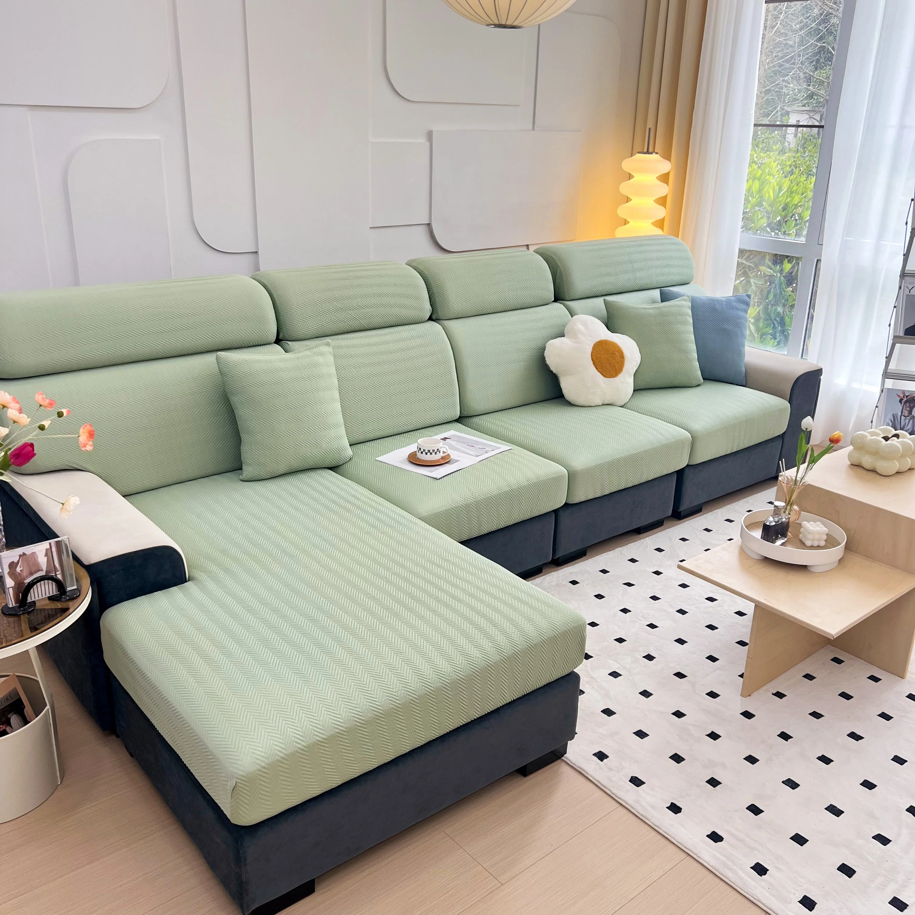 Cooling Stretchy Replacement Couch Cushion Covers for Sectional, Individual Couch Seat Cushion Covers - Image 88