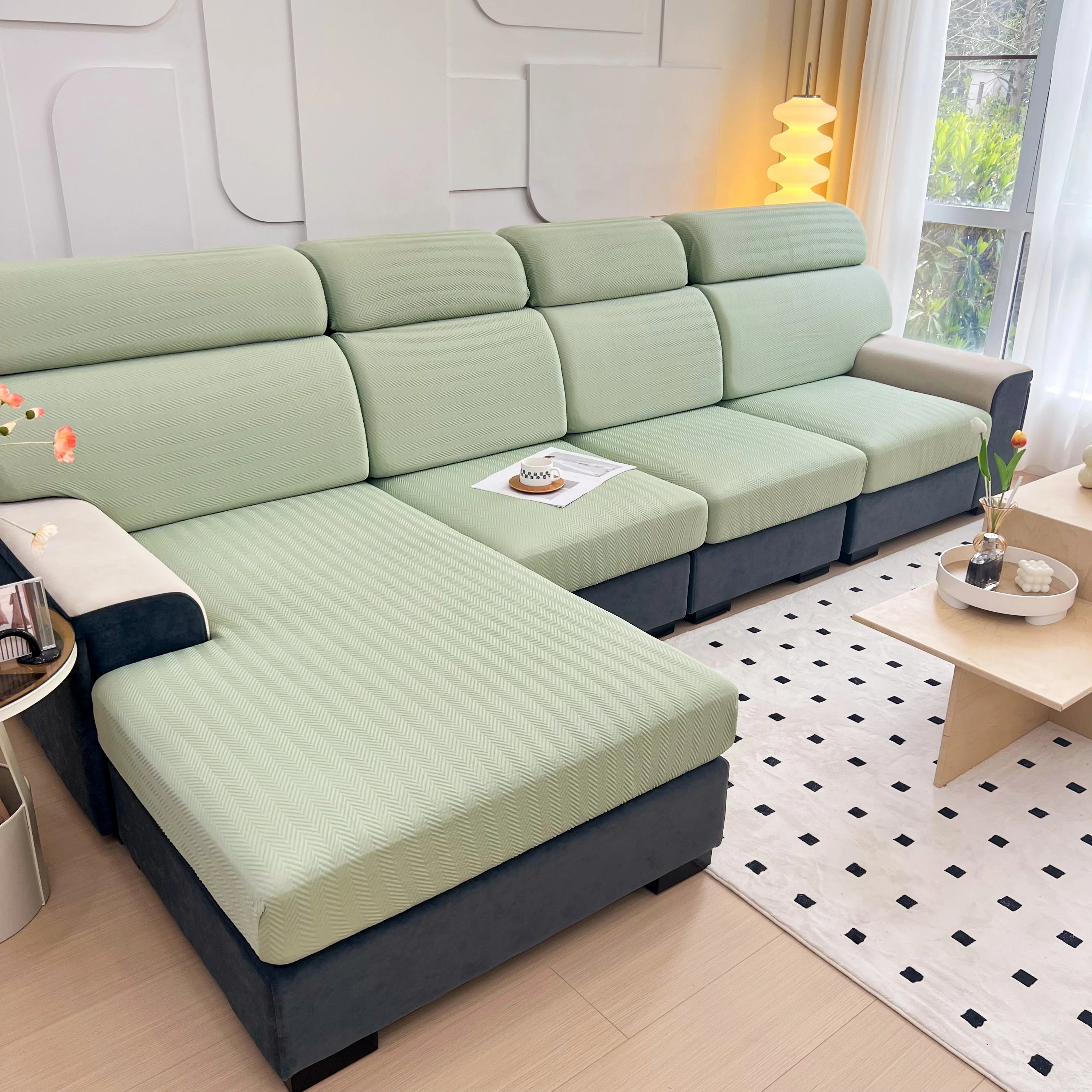 Cooling Stretchy Replacement Couch Cushion Covers for Sectional, Individual Couch Seat Cushion Covers - Image 97