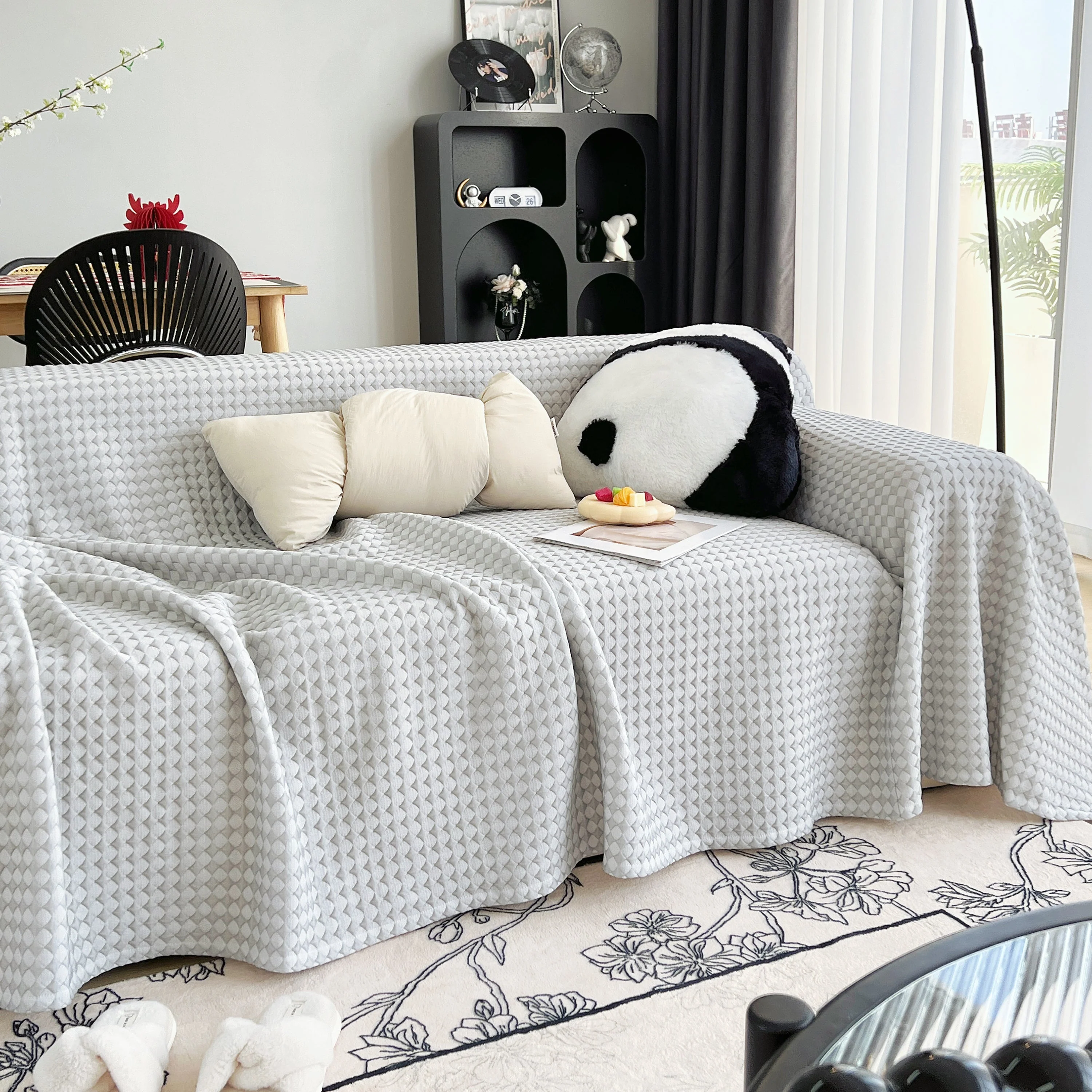 Cooling Textured Sofa Cover Washable Soft Couch Throw Blanket for Summer & Pets - Image 17