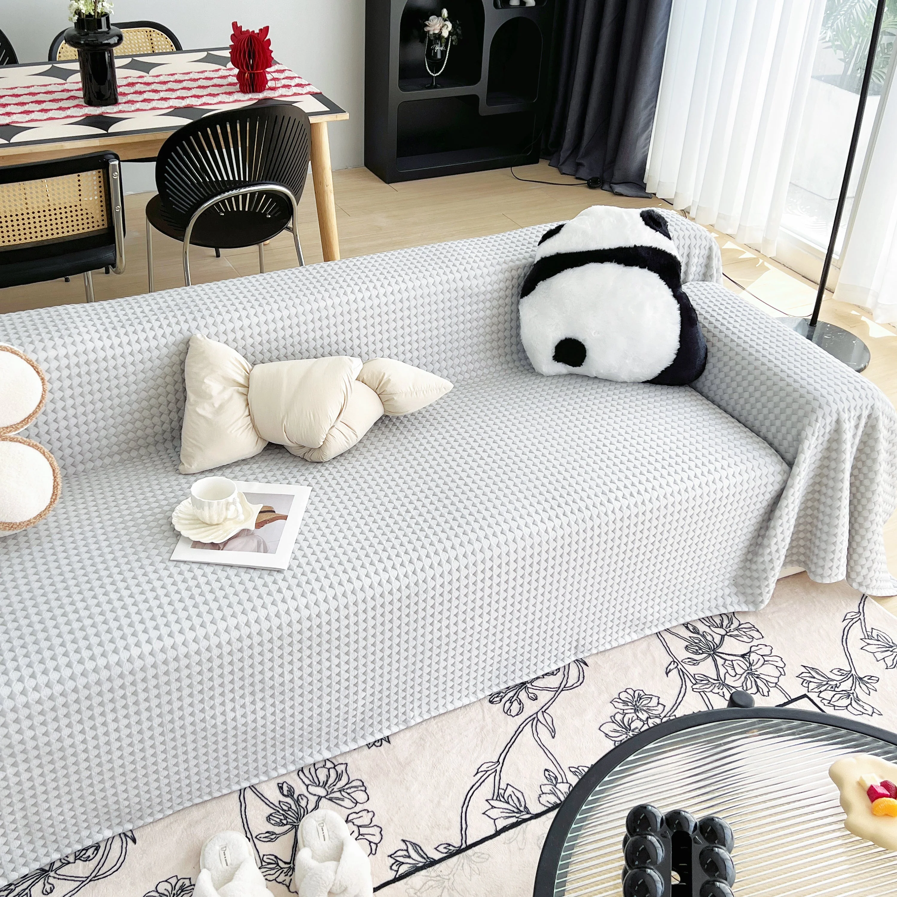Cooling Textured Sofa Cover Washable Soft Couch Throw Blanket for Summer & Pets - Image 24