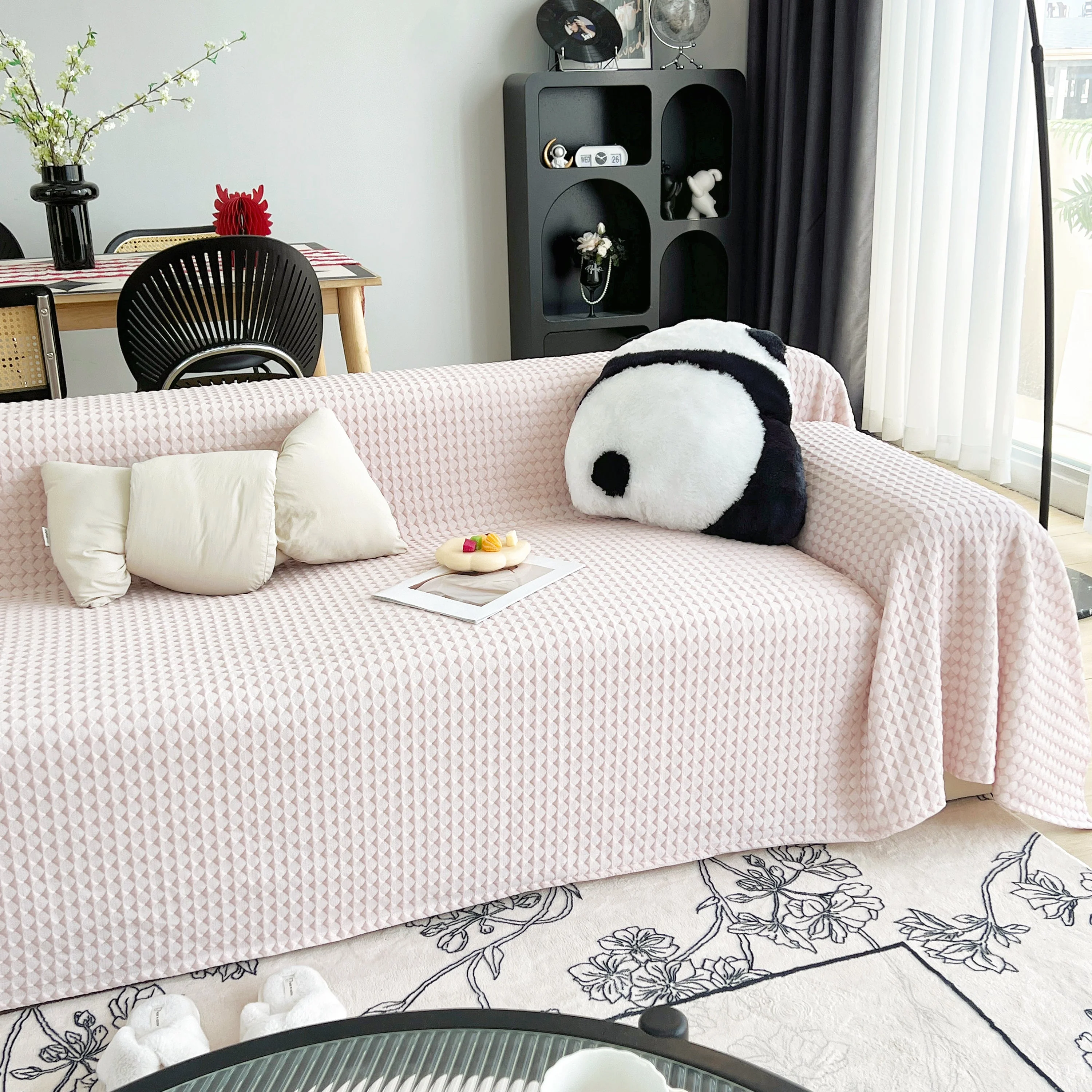 Cooling Textured Sofa Cover Washable Soft Couch Throw Blanket for Summer & Pets - Image 33