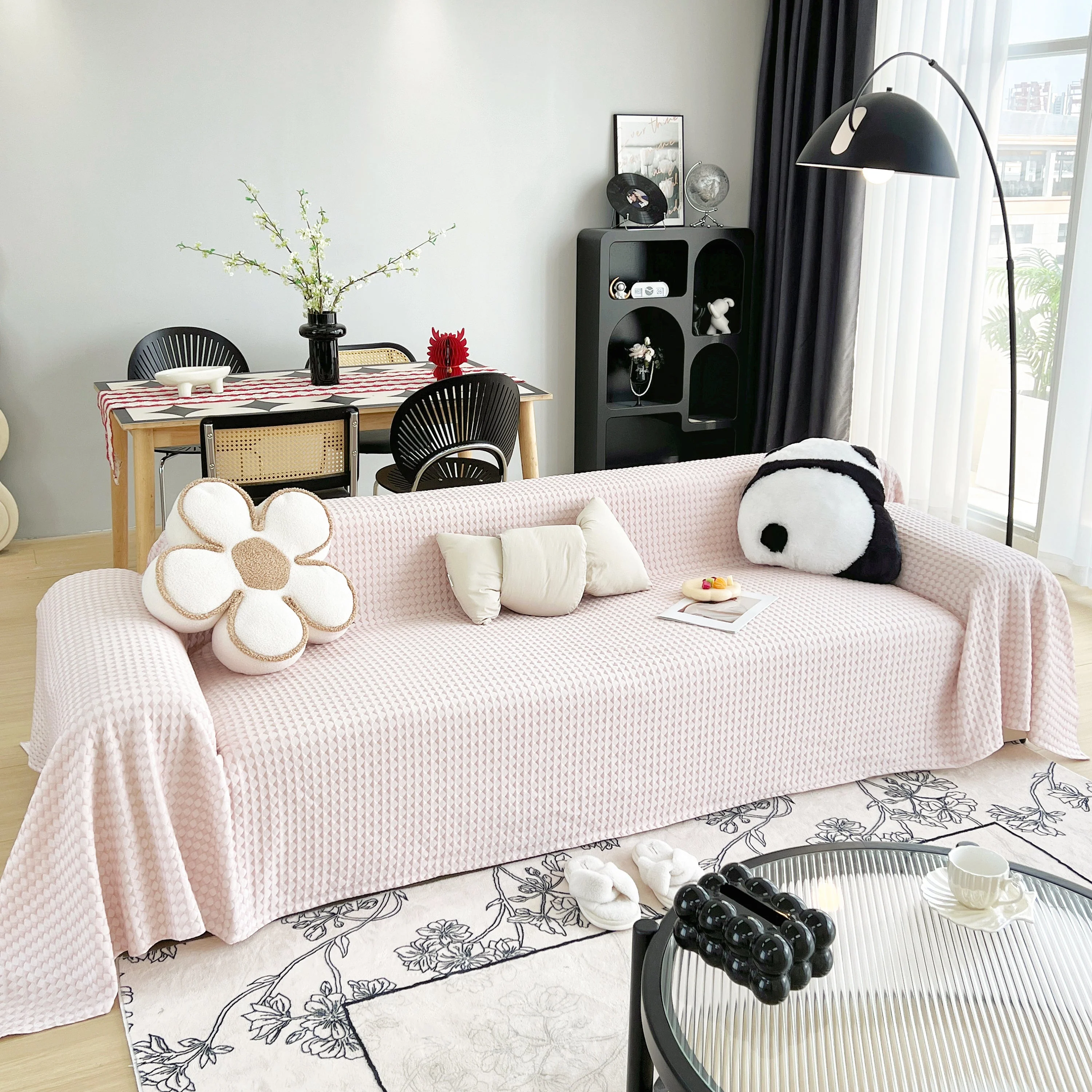 Cooling Textured Sofa Cover Washable Soft Couch Throw Blanket for Summer & Pets - Image 34