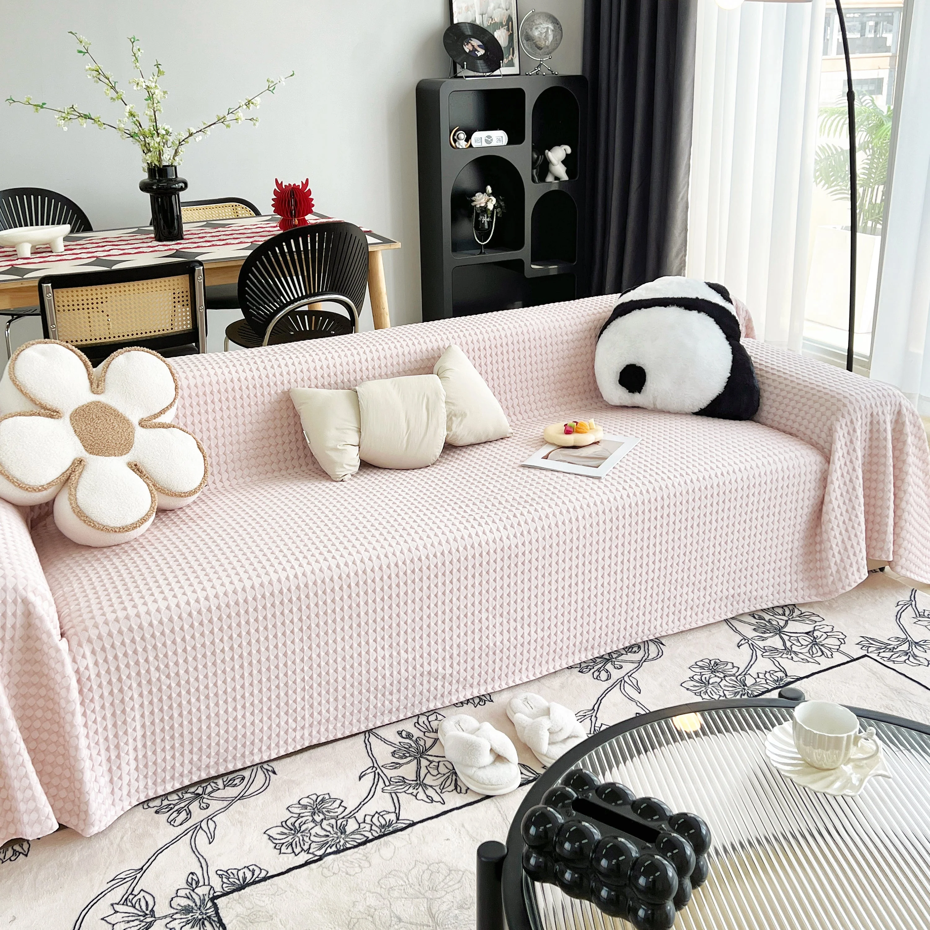 Cooling Textured Sofa Cover Washable Soft Couch Throw Blanket for Summer & Pets - Image 38