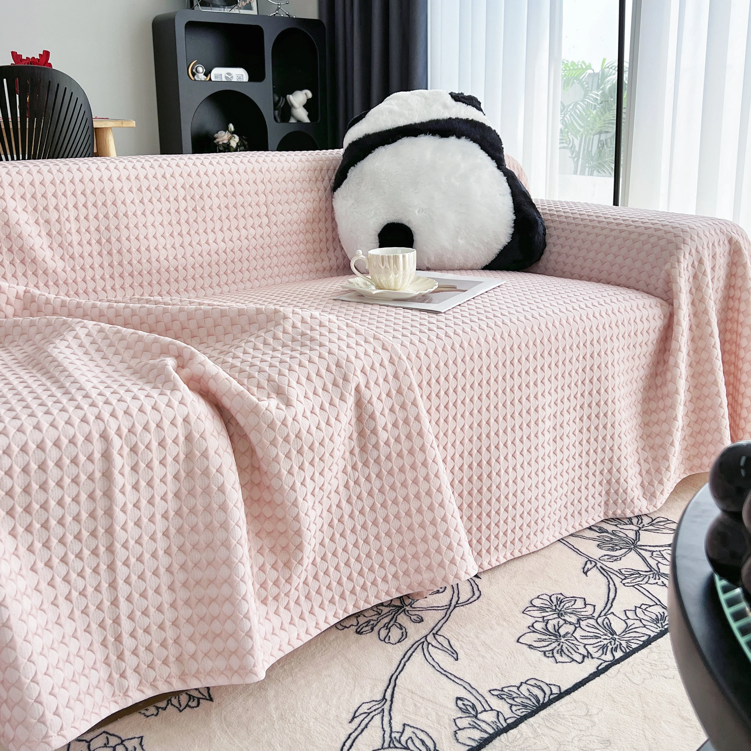 Cooling Textured Sofa Cover Washable Soft Couch Throw Blanket for Summer & Pets - Image 56