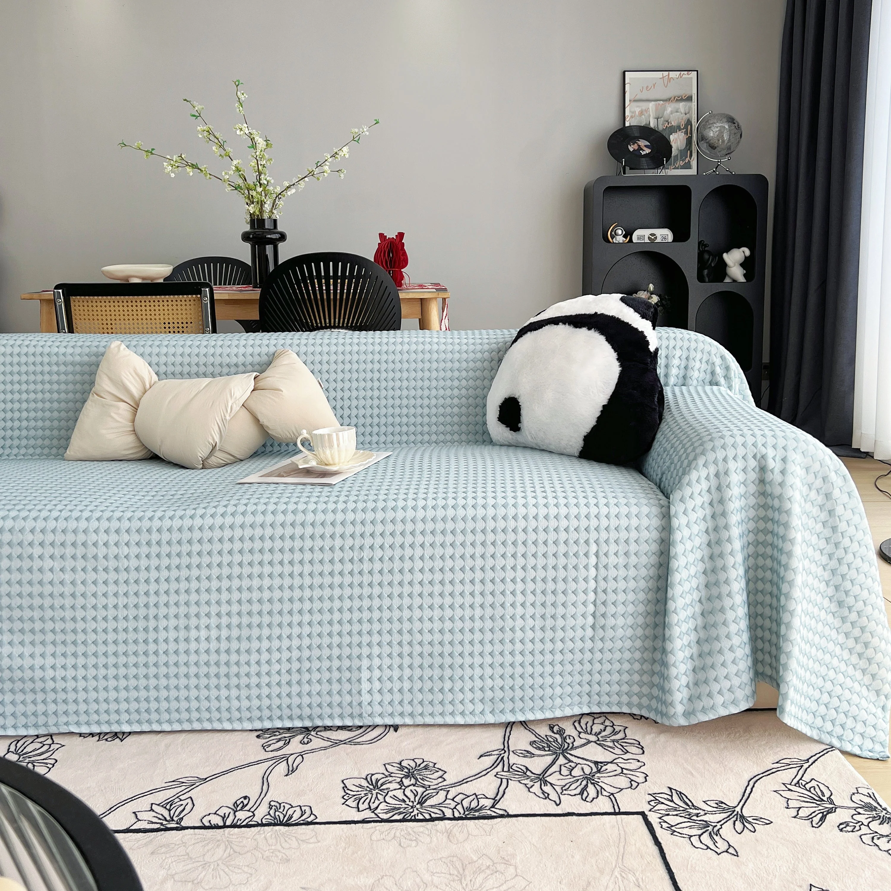 Cooling Textured Sofa Cover Washable Soft Couch Throw Blanket for Summer & Pets - Image 71