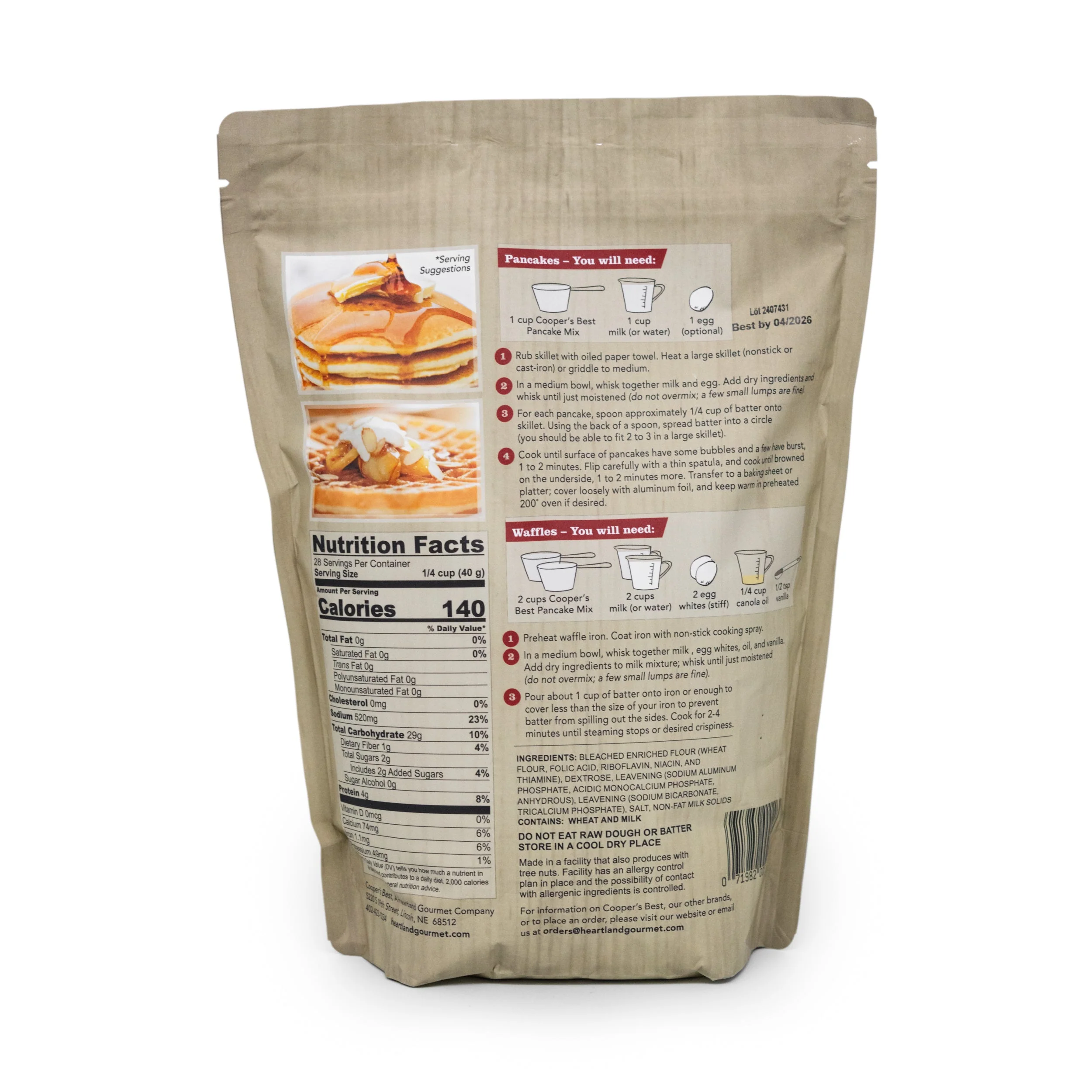 Cooper's Best Buttermilk Pancake Mix | Pack of 2 | 2.5 lb | Cooper's Best Flour | CB1005 - Image 3