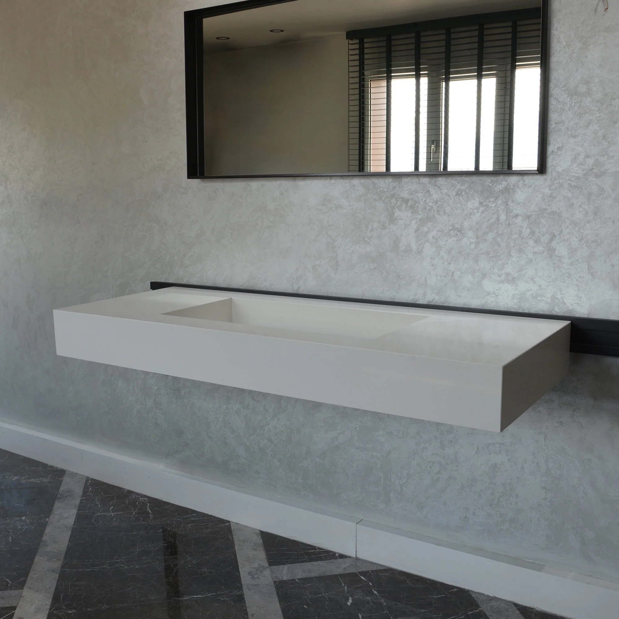 Quartz Bathroom Vanity With Single Sink (QU-092) - Image 2