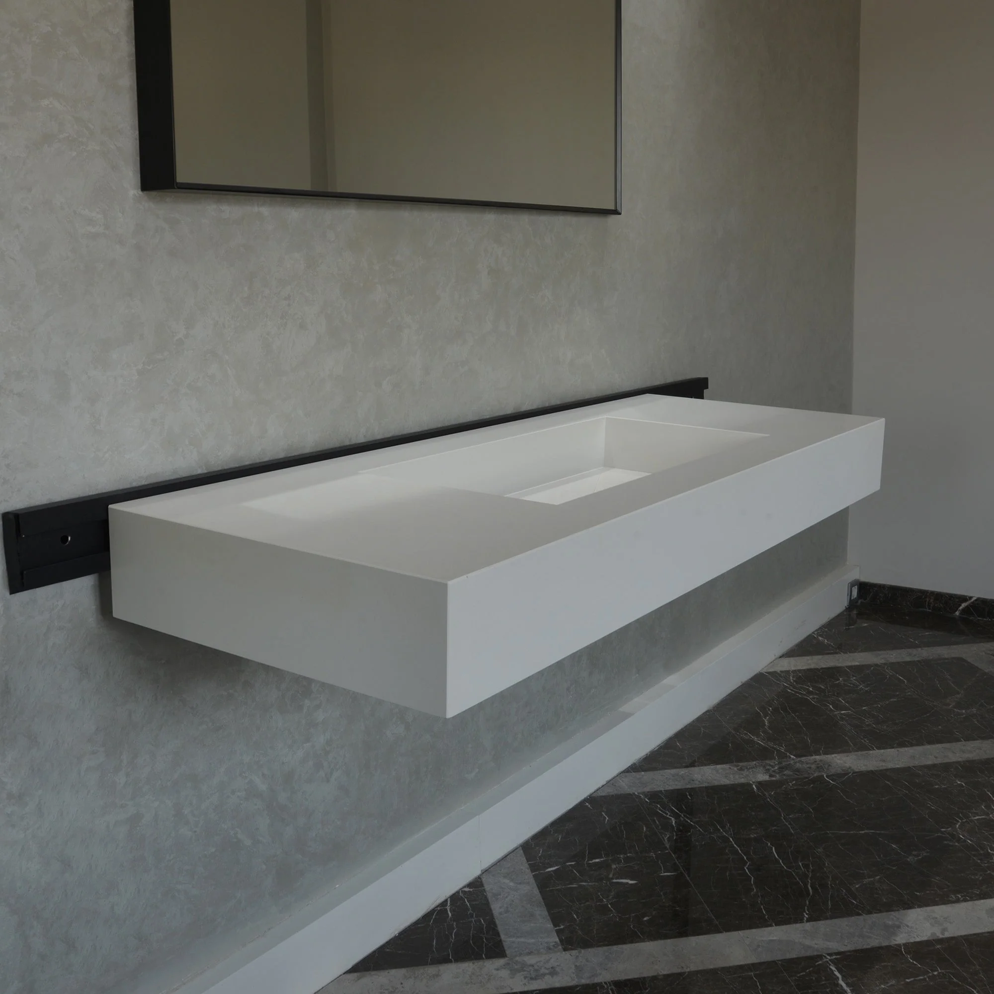 Quartz Bathroom Vanity With Single Sink (QU-092) - Image 4