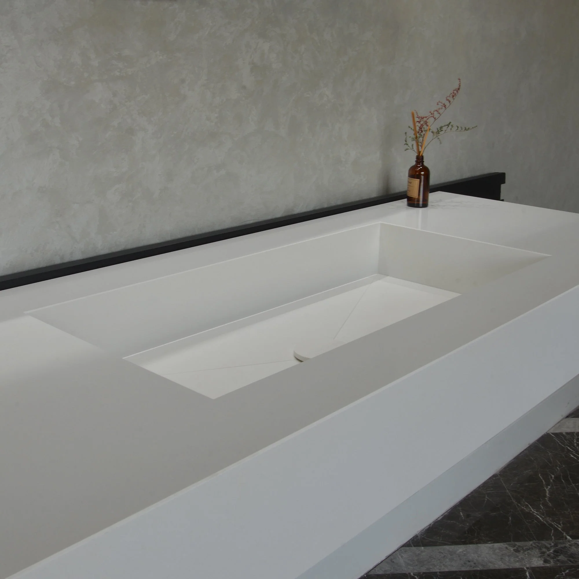 Quartz Bathroom Vanity With Single Sink (QU-092) - Image 7