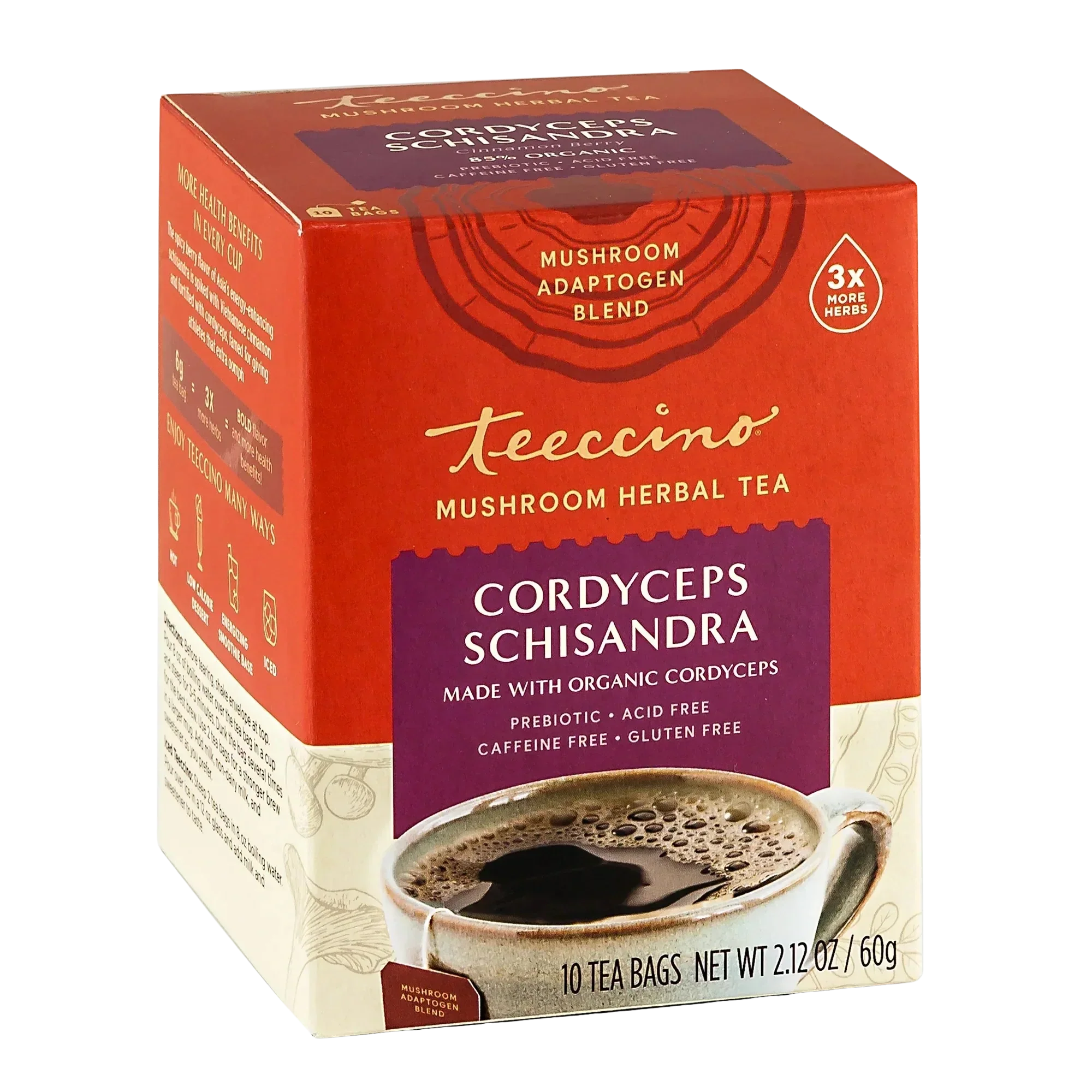 Cordyceps Schisandra Cinnamon Berry Mushroom Herbal Tea - Image 4