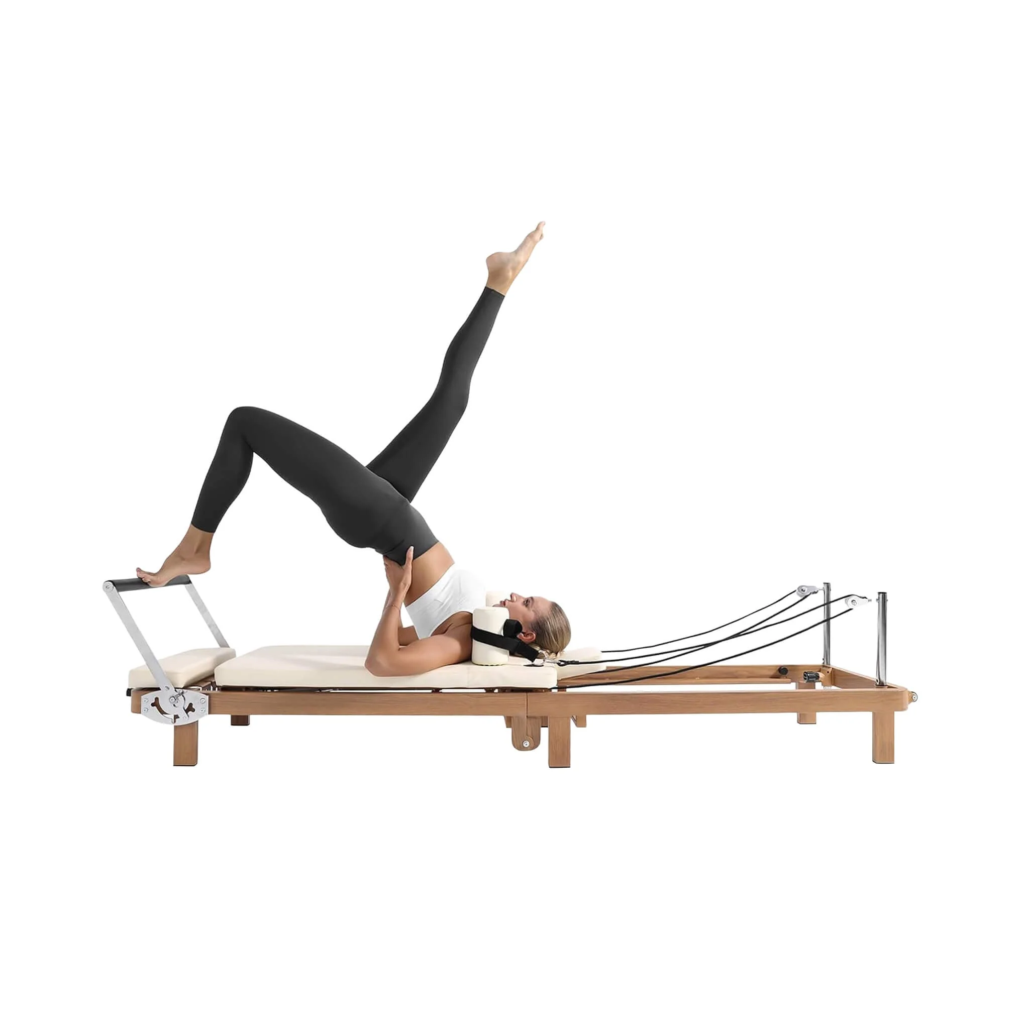 Core Pilates Apex Foldable Dual Resistance Pilates Reformer With Jumpboard (SAK83914) - Image 10