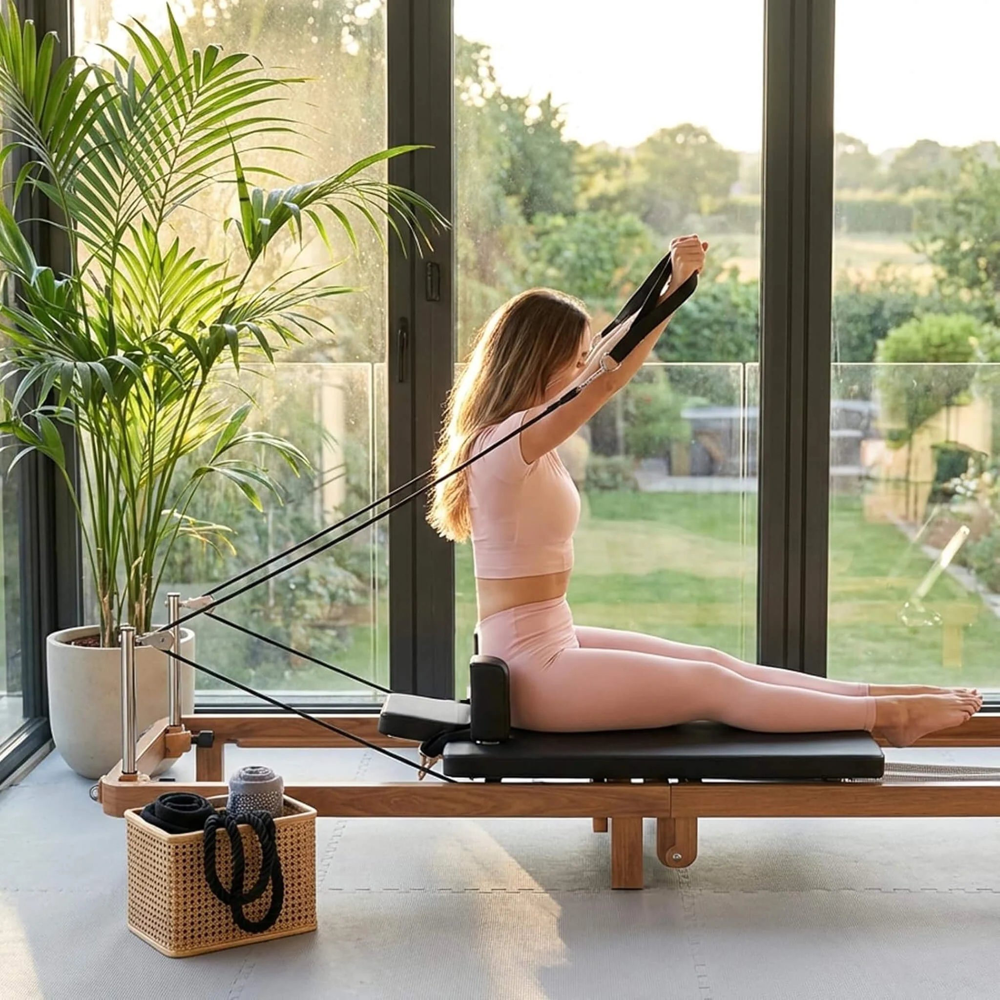 Core Pilates Apex Foldable Dual Resistance Pilates Reformer With Jumpboard (SAK83914) - Image 8