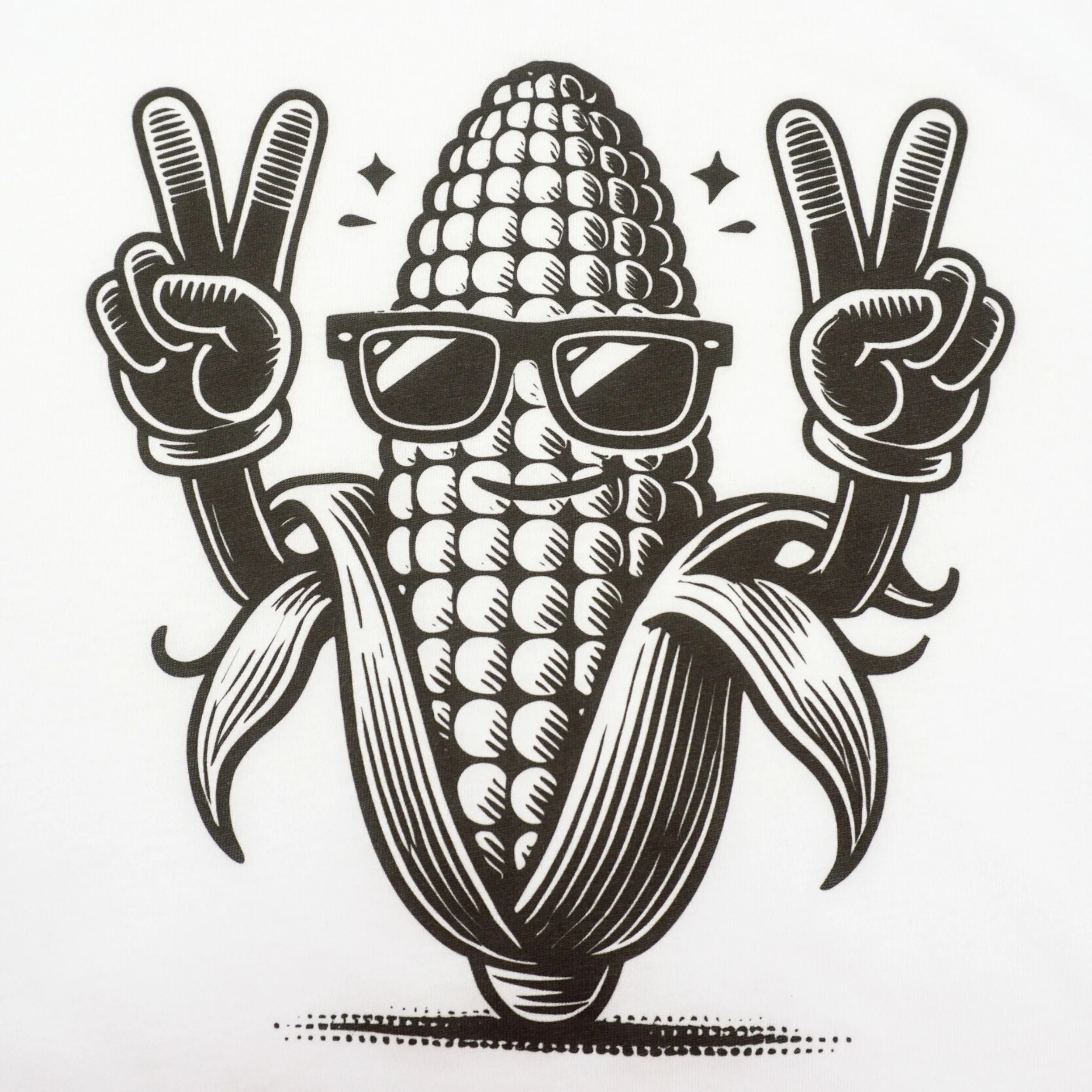 Corn & Peace Sign Crop Top T-Shirt | Pretty & Fabulous - Image 6