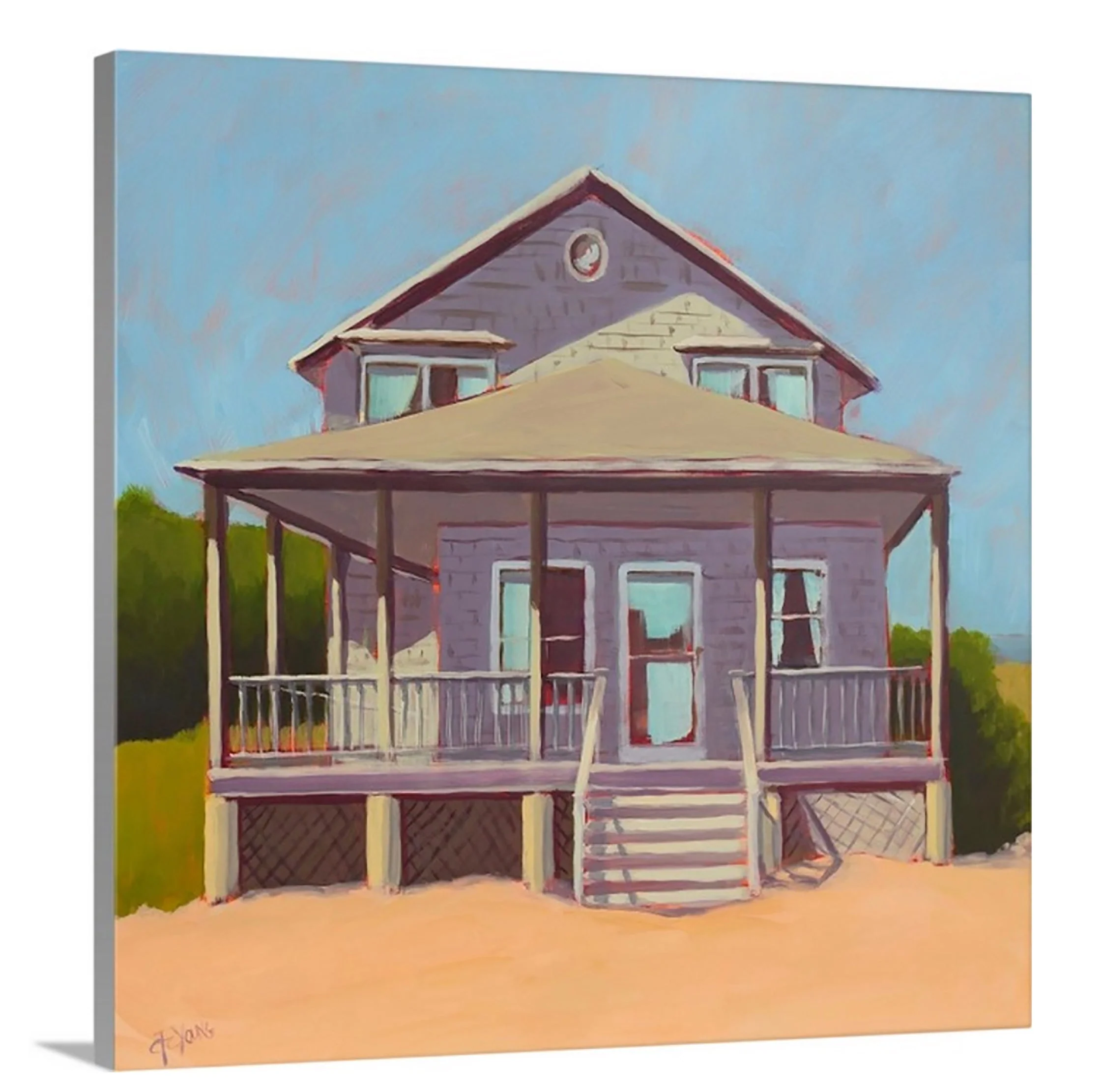 Cottage for Rent - Open Edition Canvas Print - Image 4