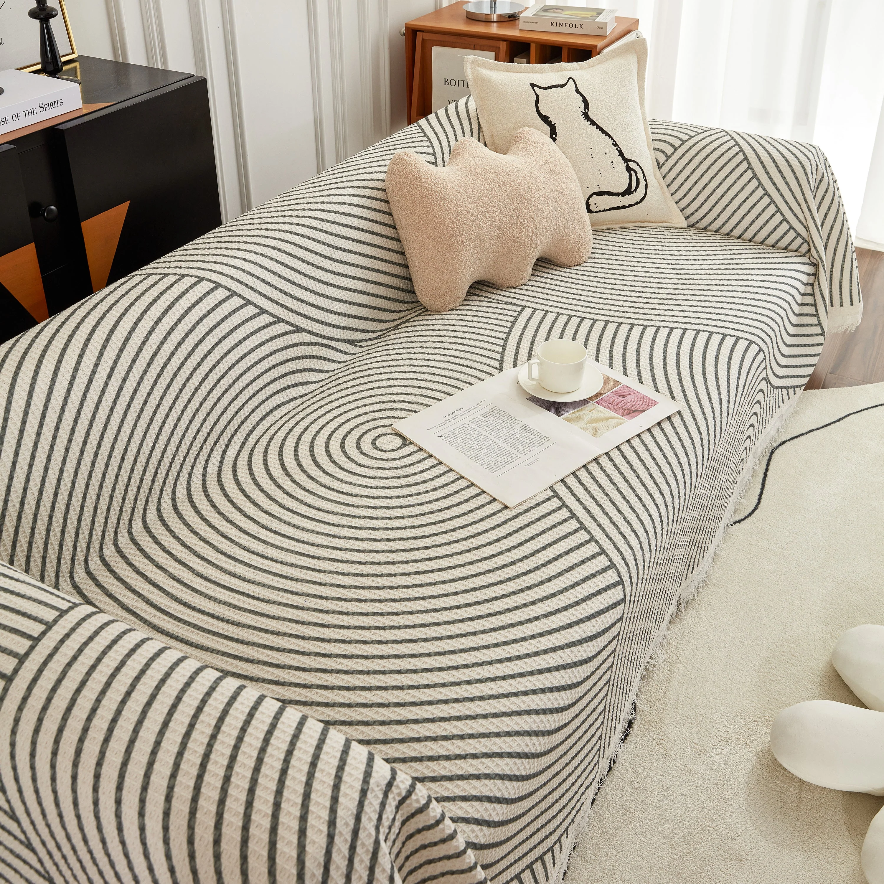Cotton Jacquard He Li Couch Cover Blanket, L Shaped Couch Cover, Sectional Couch Covers - Image 10