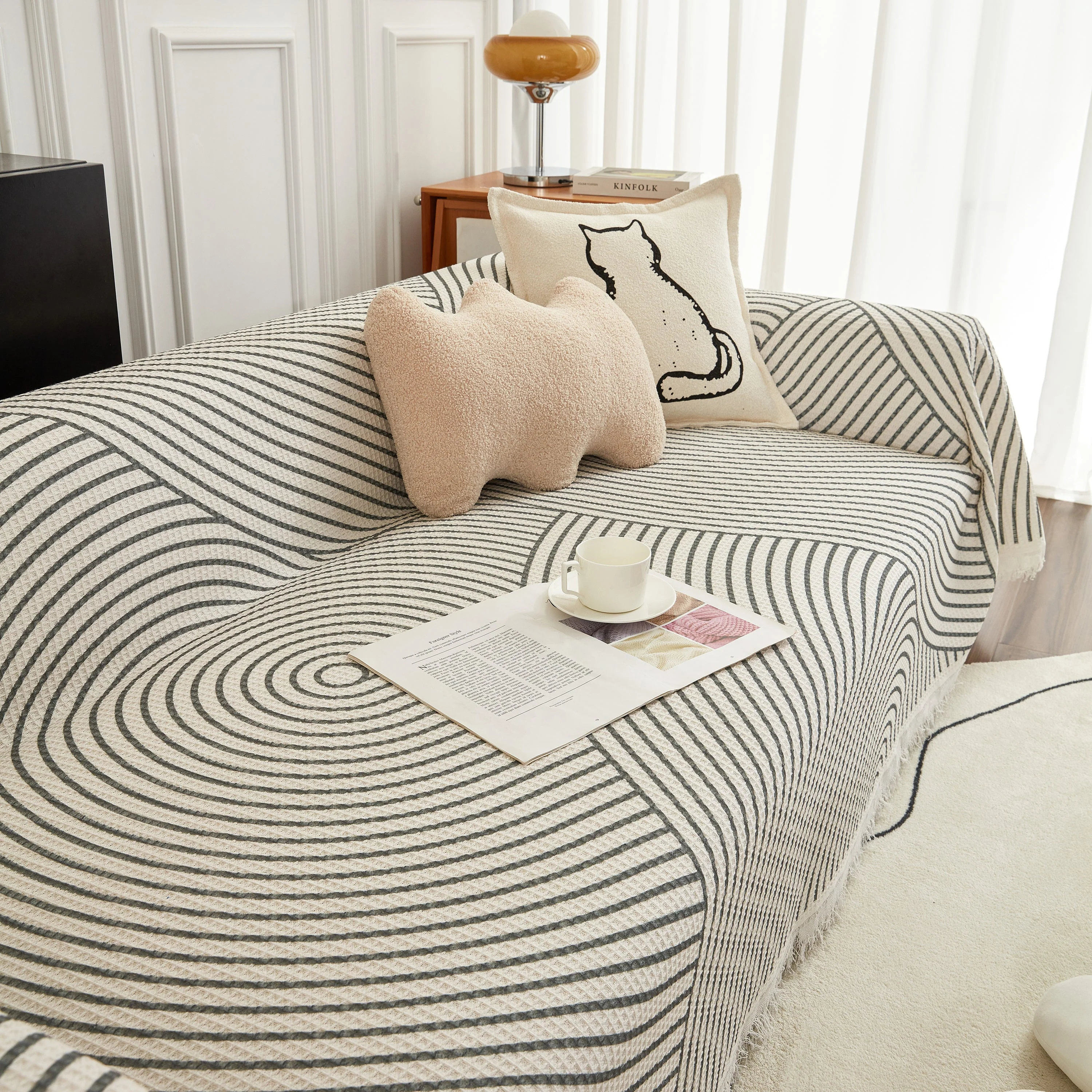 Cotton Jacquard He Li Couch Cover Blanket, L Shaped Couch Cover, Sectional Couch Covers - Image 12