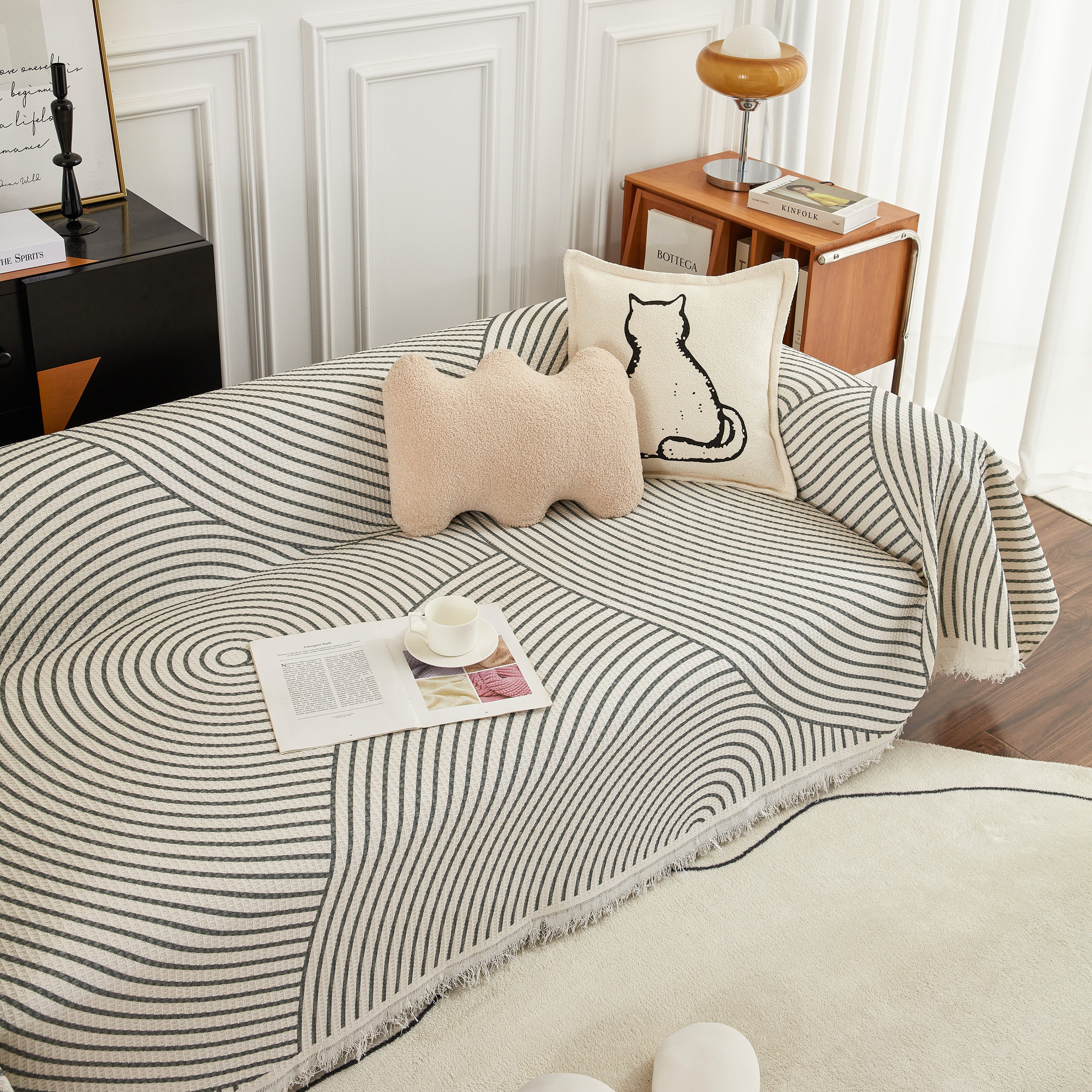 Cotton Jacquard He Li Couch Cover Blanket, L Shaped Couch Cover, Sectional Couch Covers - Image 16