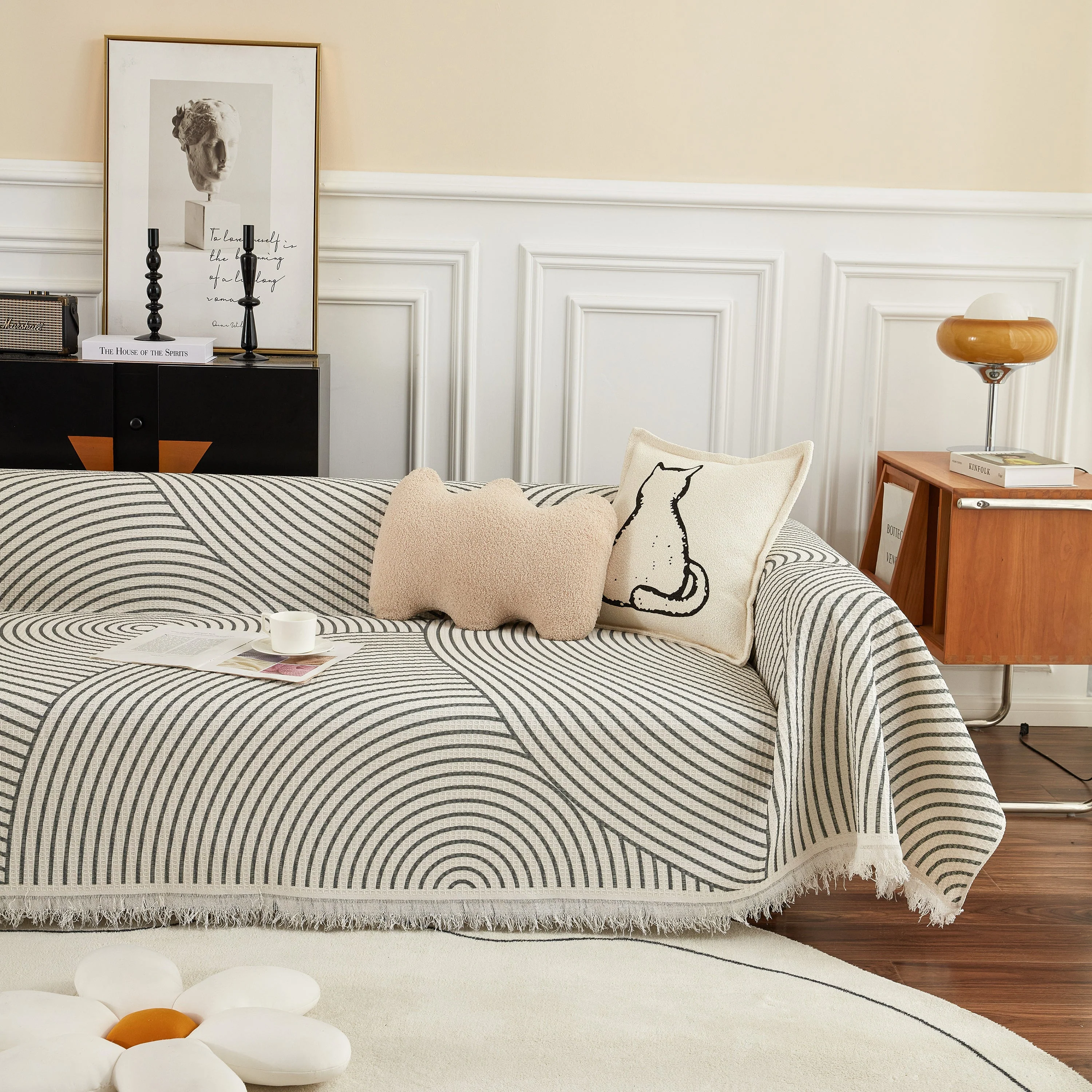Cotton Jacquard He Li Couch Cover Blanket, L Shaped Couch Cover, Sectional Couch Covers - Image 17
