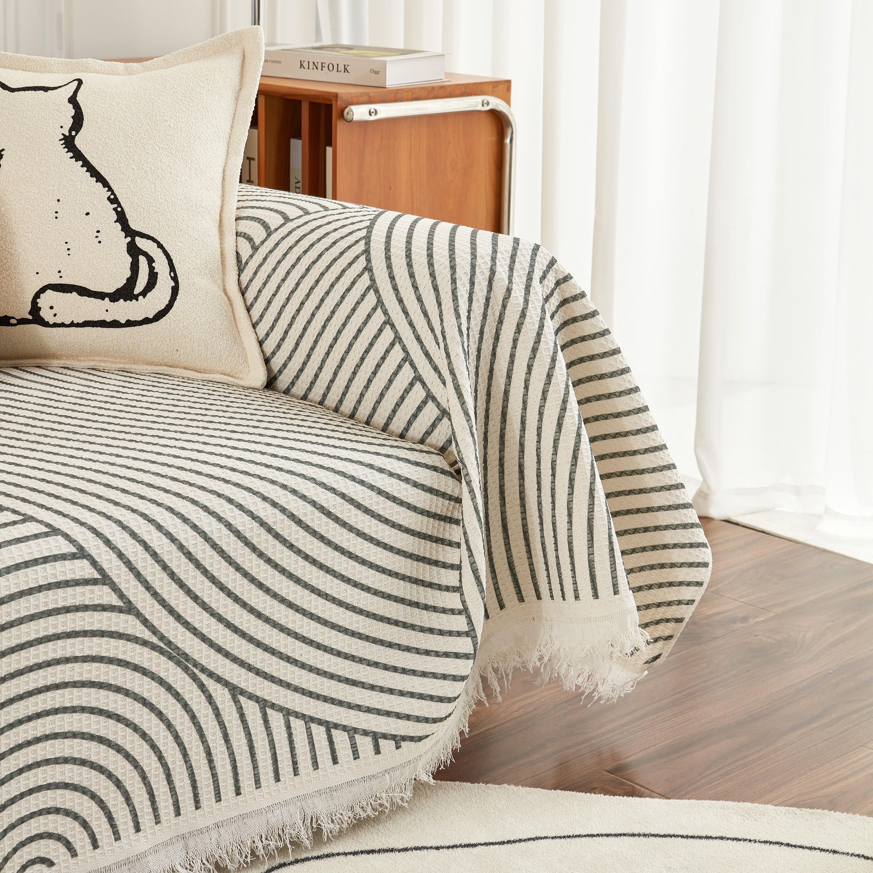 Cotton Jacquard He Li Couch Cover Blanket, L Shaped Couch Cover, Sectional Couch Covers - Image 5